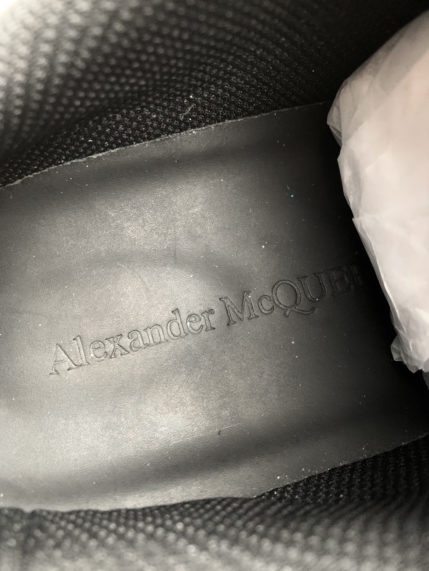 Alexander McQueen MQ golden cowhide tail Air cushion bottom Sneakers