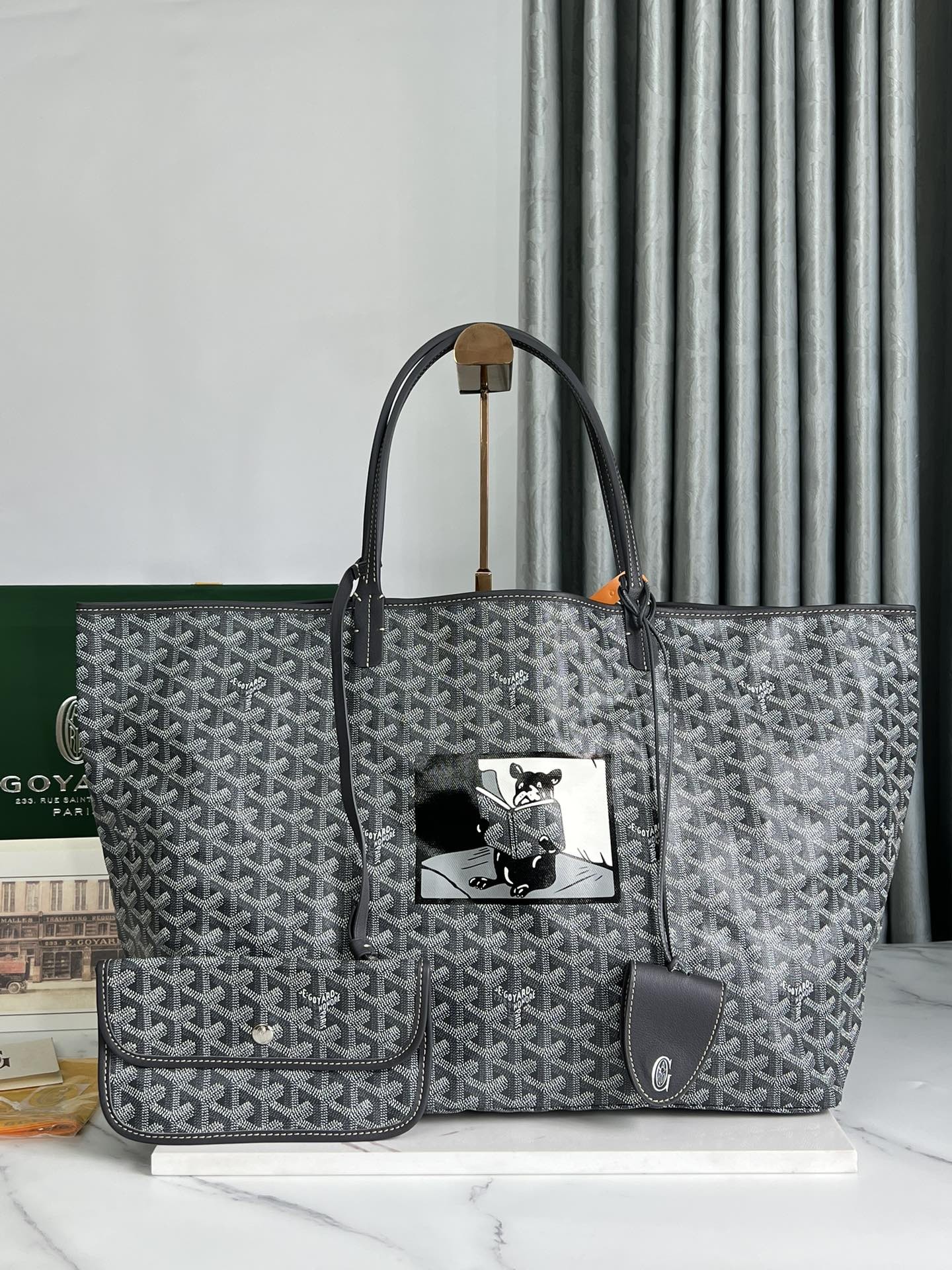 Goyard Saint Louis GM special paintedDou style shopping bag