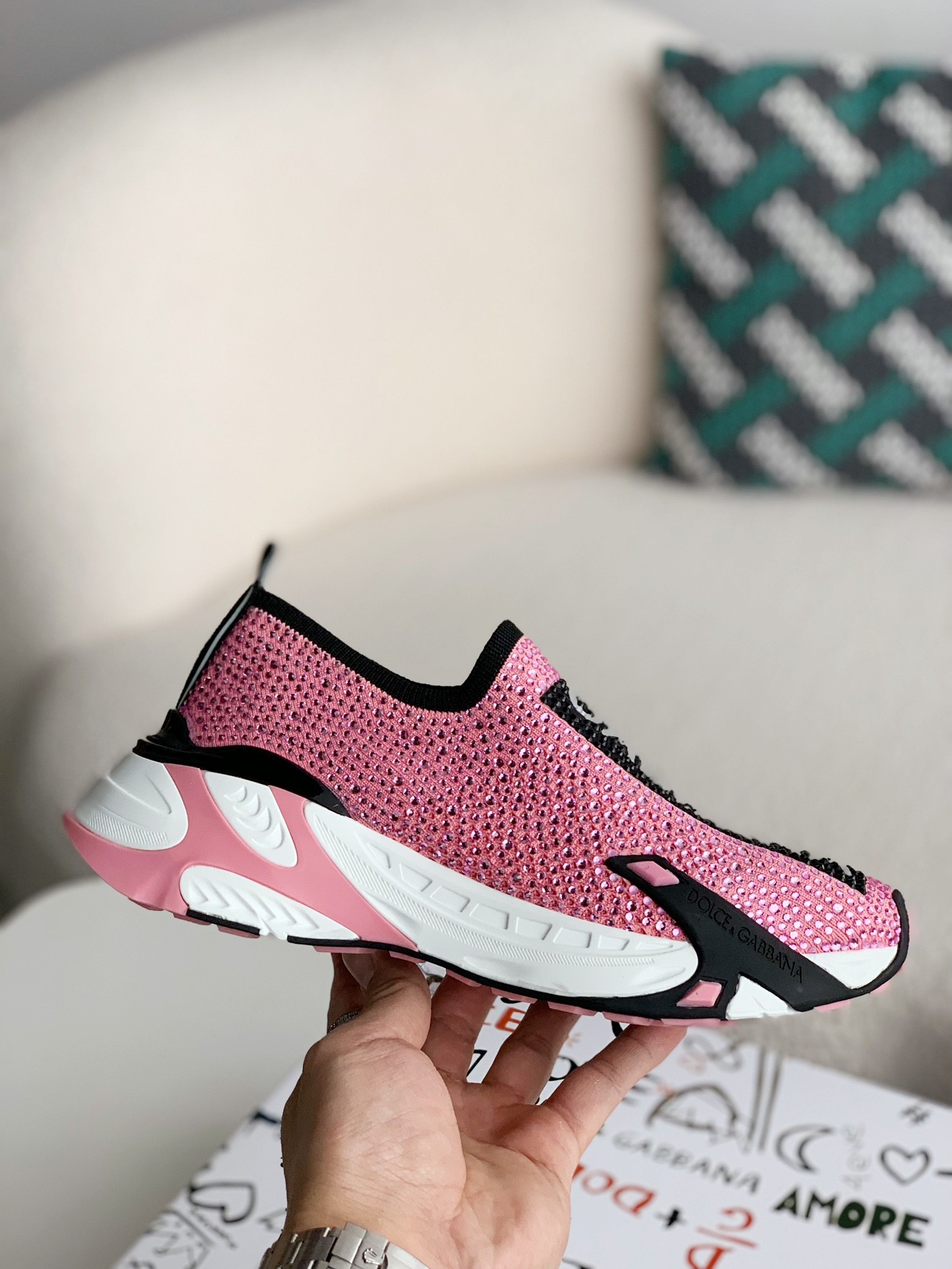 【#2672】Dolce&Gabbana Hot Drill Sneakers