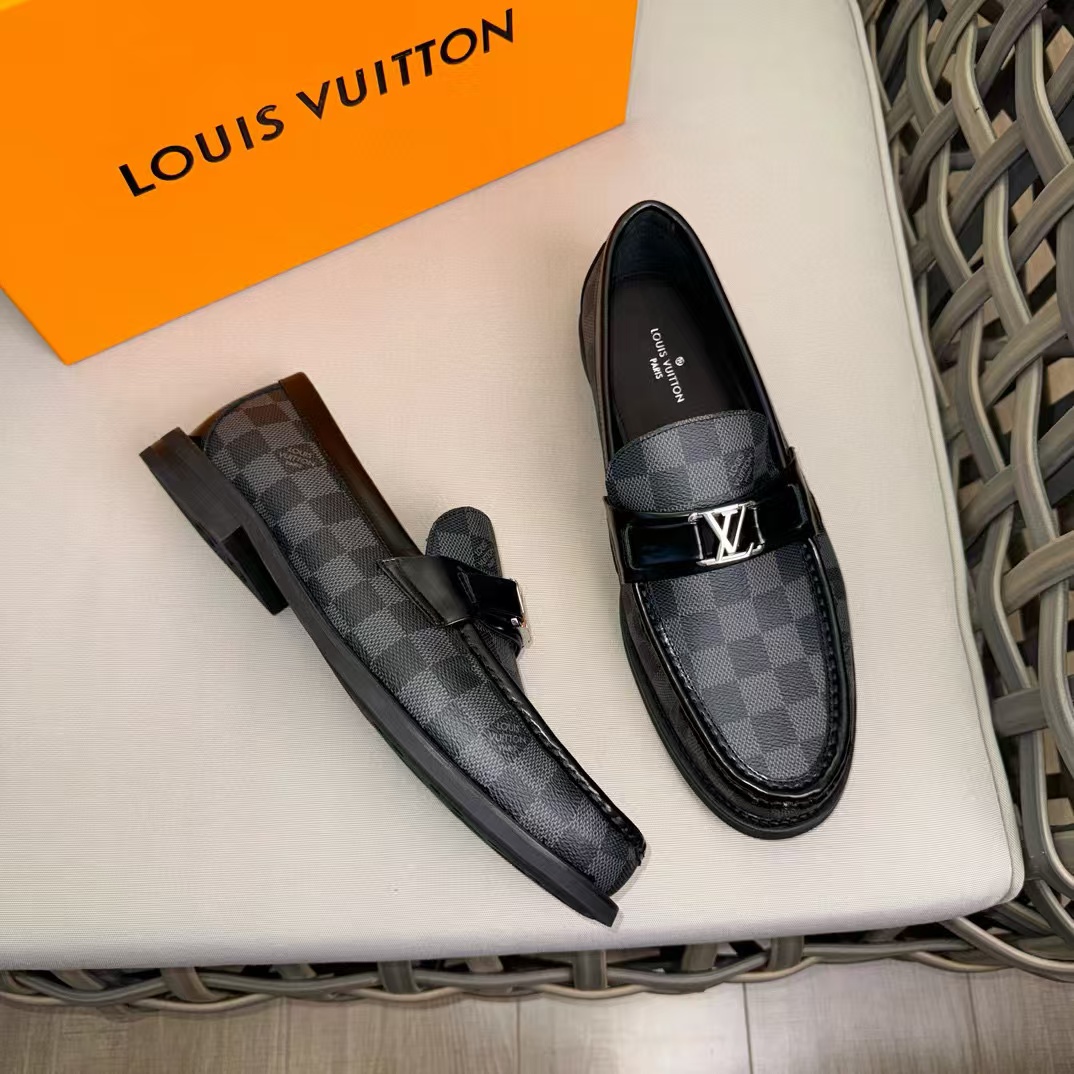Louis Vuitton Monogram Eclipse leather shoes