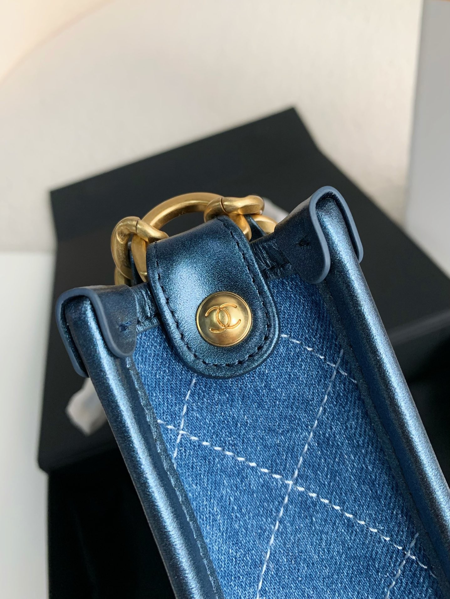 Chanel Denim Hobo pocket straggler shoulder bag