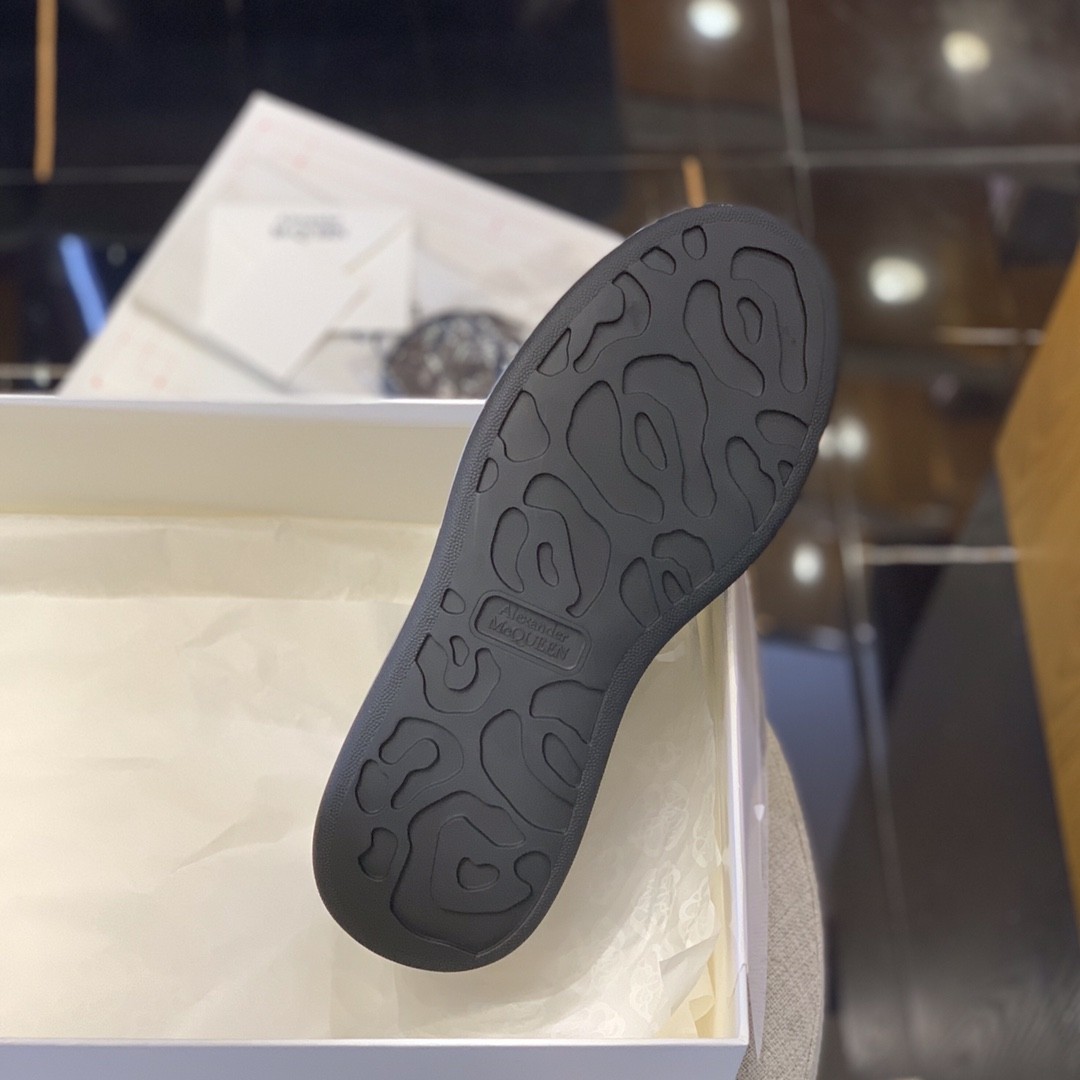 Alexander McQueen MQ All black hand-painted Sneakers