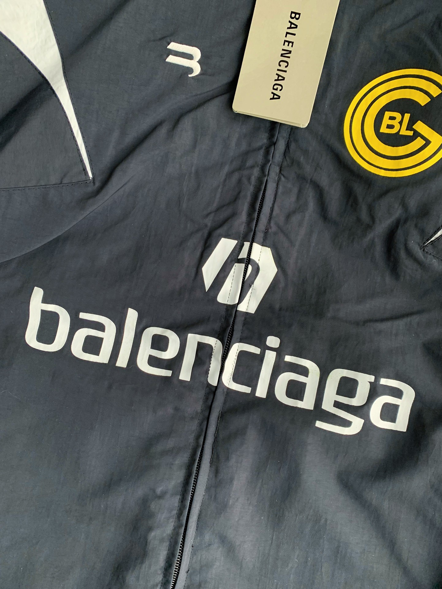 Balenciaga patchwork team jacket