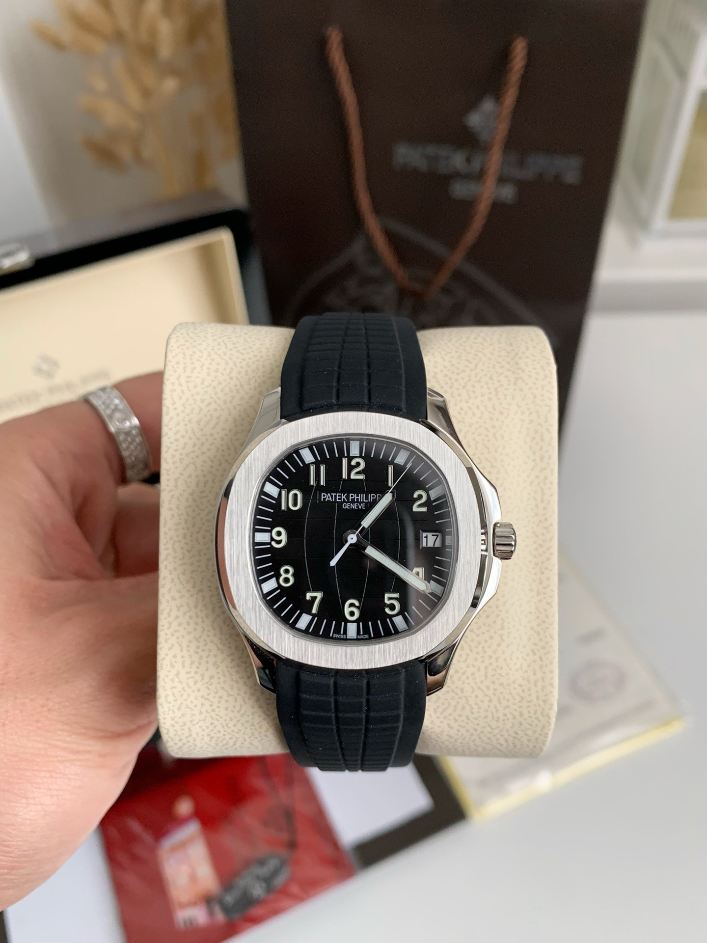 【#3746】 PATEK PHILIPPE Custom Green grenade 5167R series Watch