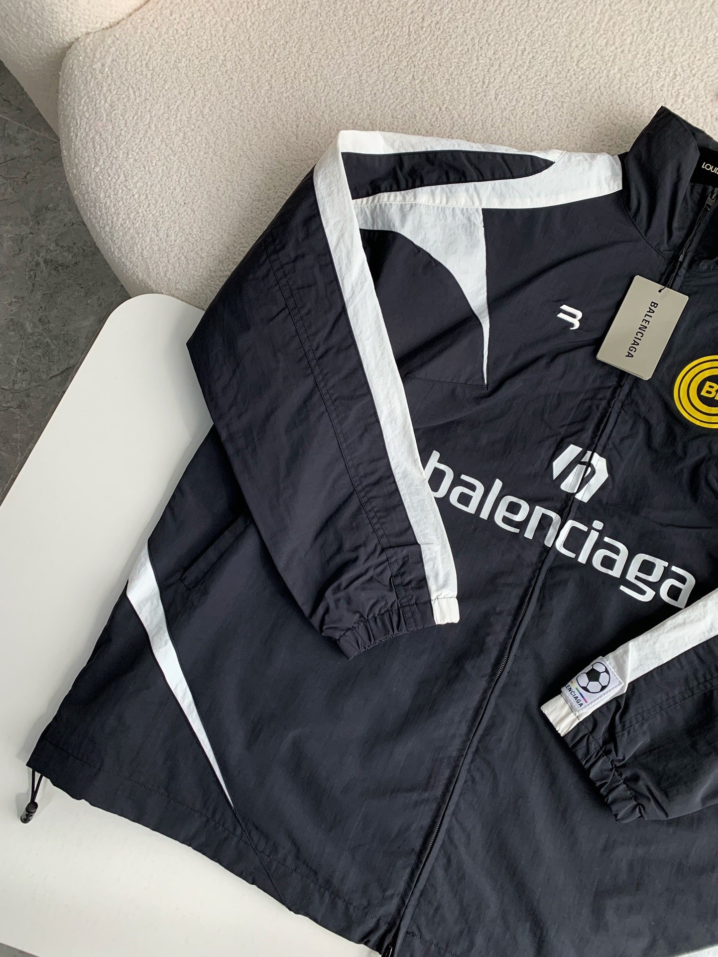 Balenciaga patchwork team jacket