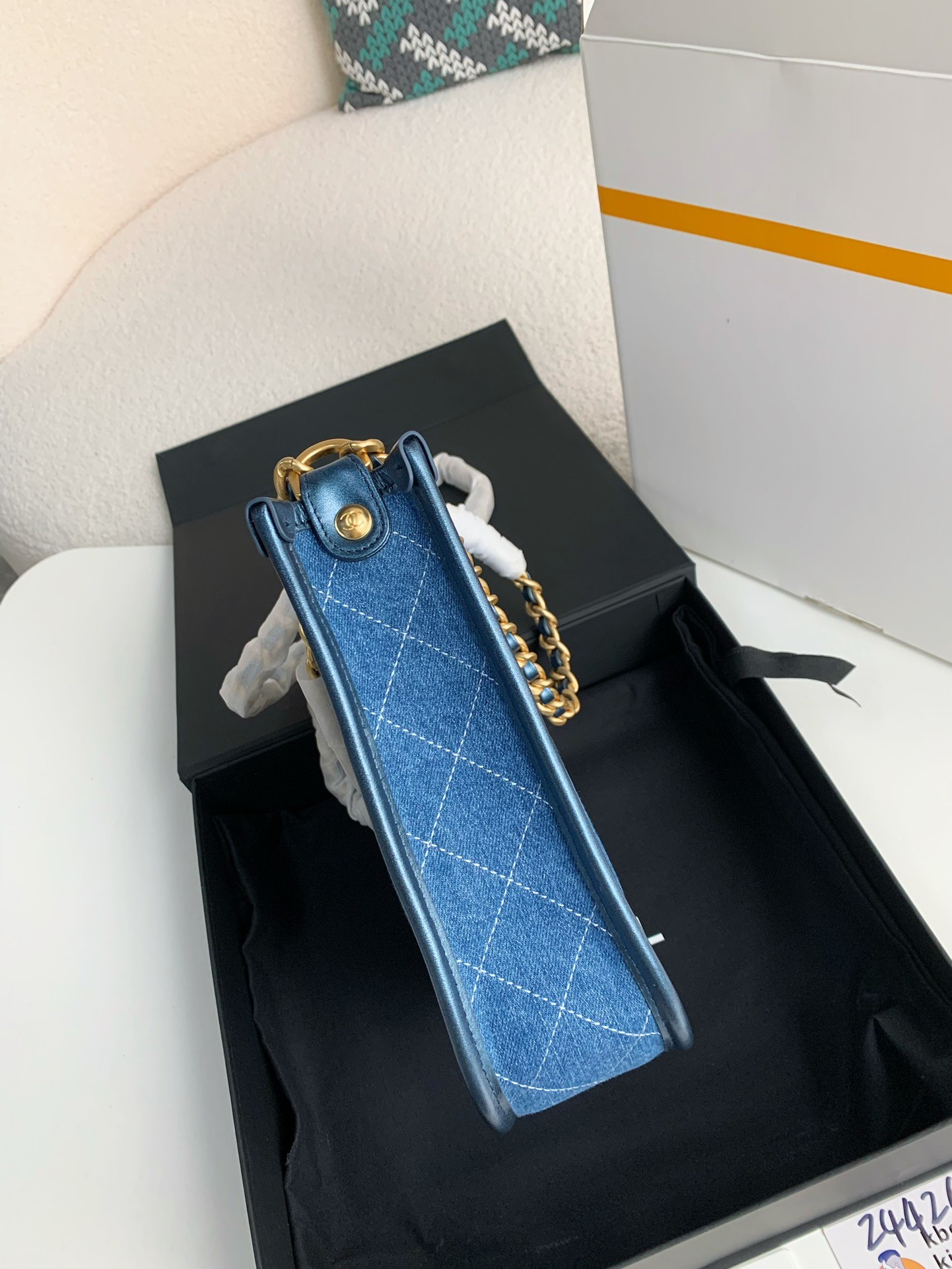 Chanel Denim Hobo pocket straggler shoulder bag