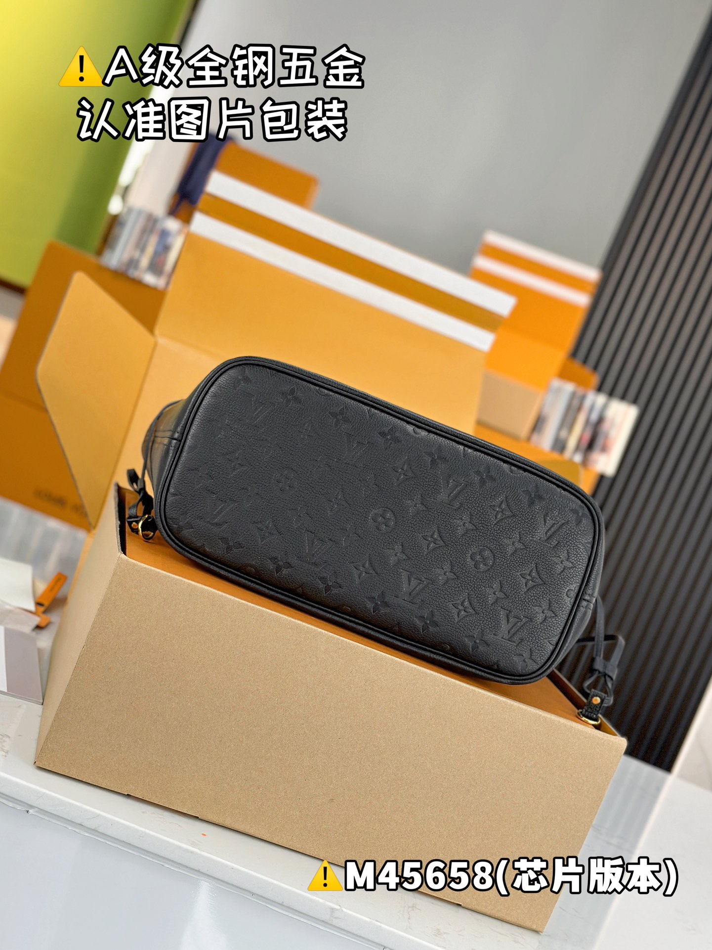 LOUIS VUITTON NEVERFULL MM Empreinte Tote bag/top quality M45685