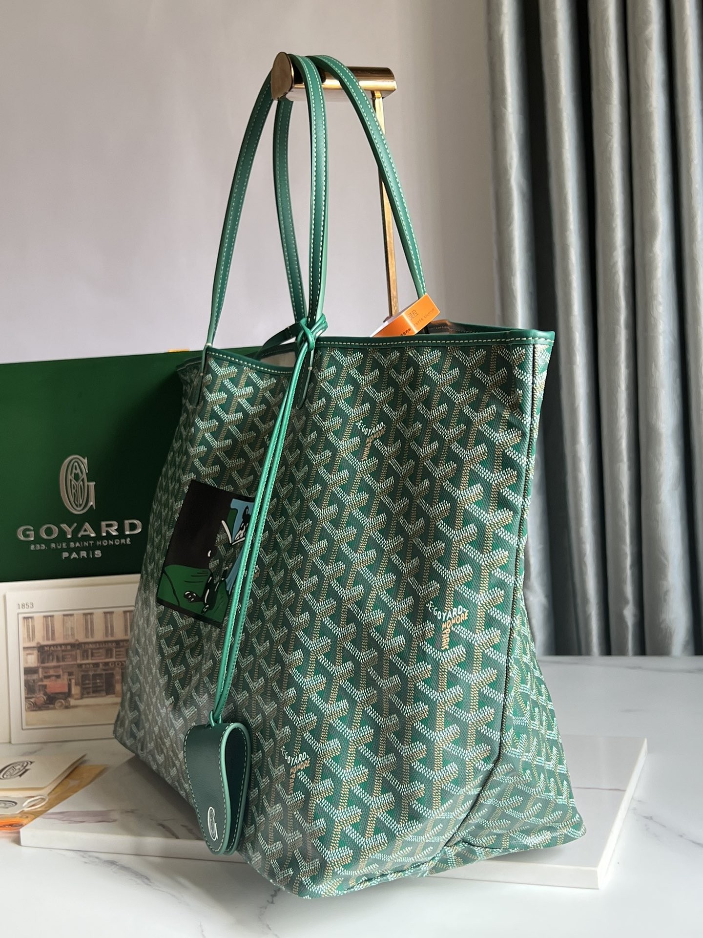 Goyard Saint Louis GM special paintedDou style shopping bag