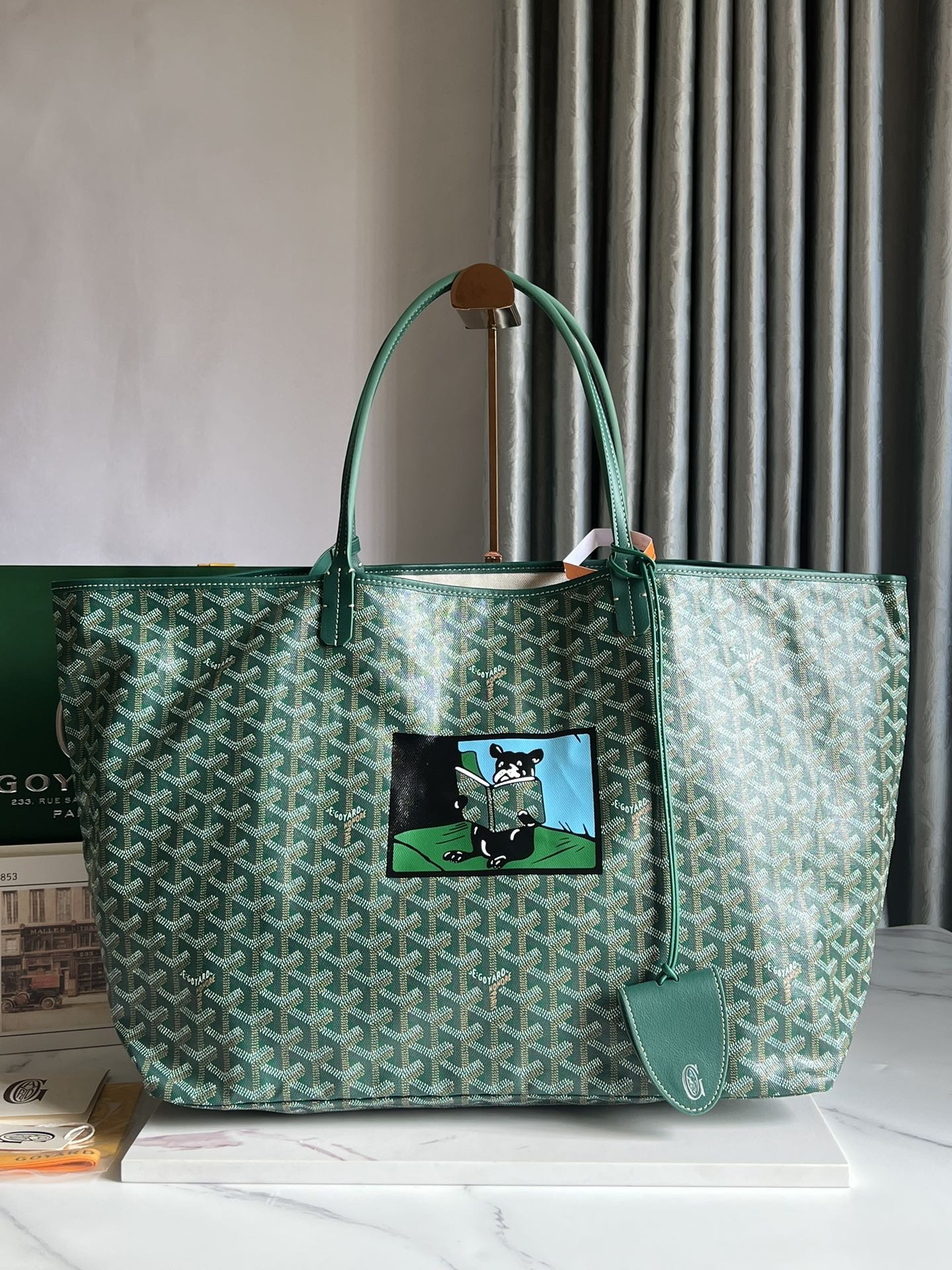 Goyard Saint Louis GM special paintedDou style shopping bag