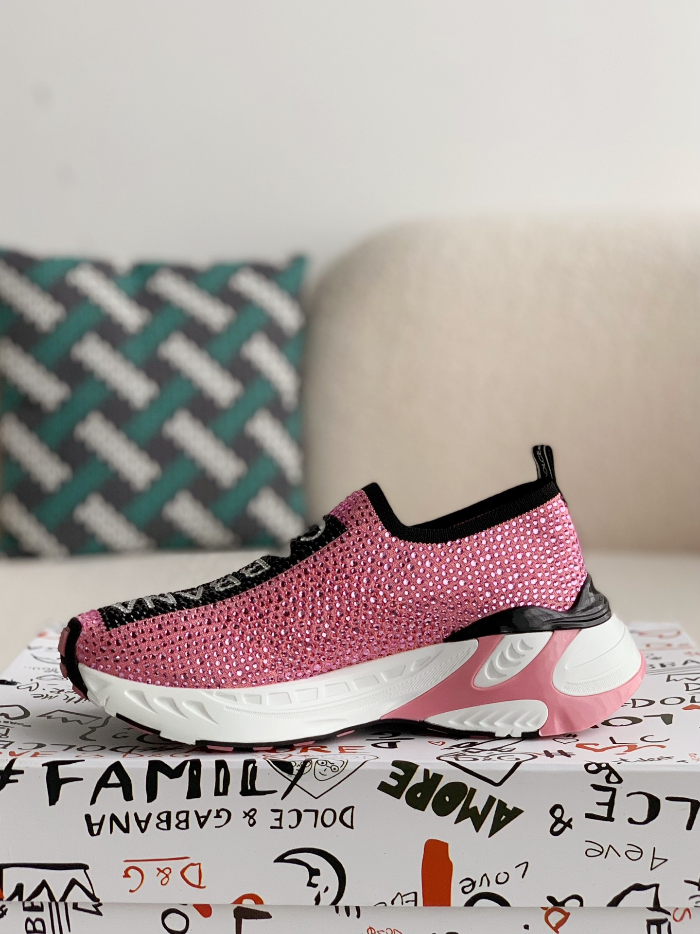 【#2672】Dolce&Gabbana Hot Drill Sneakers