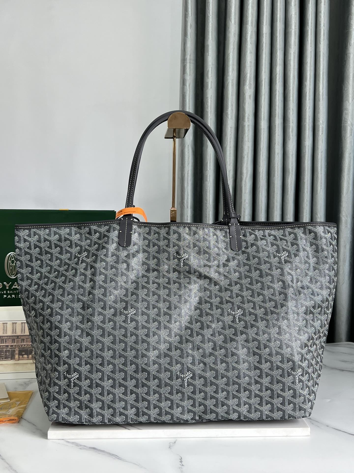 Goyard Saint Louis GM special paintedDou style shopping bag