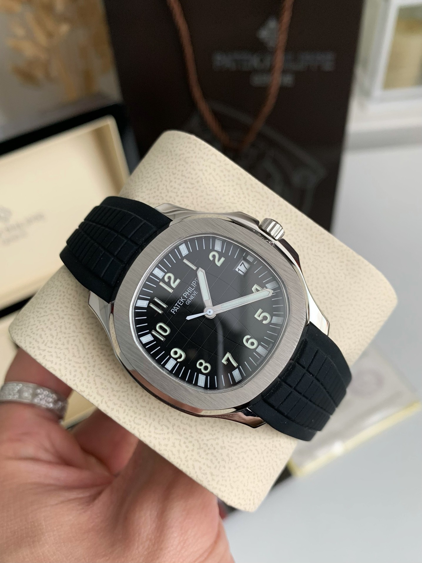 【#3746】 PATEK PHILIPPE Custom Green grenade 5167R series Watch