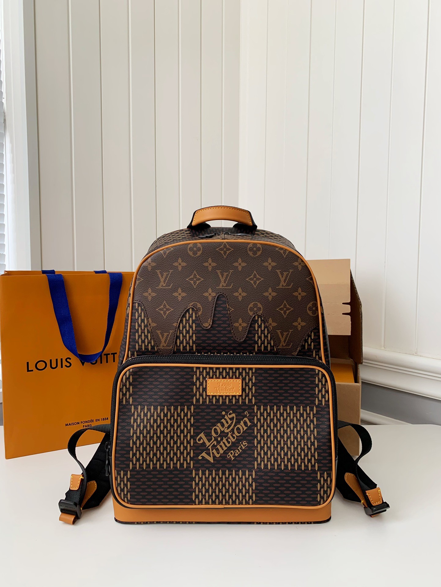 Louis Vuitton x Nigo Co branded Campus Men's Backpack N40380, Top Quality