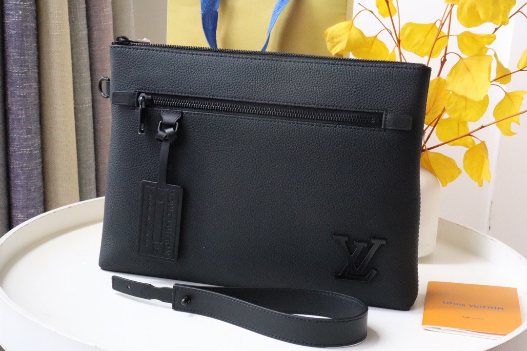 LOUIS VUITTON logo calfskin protectivecase clutch M69837 Top quality