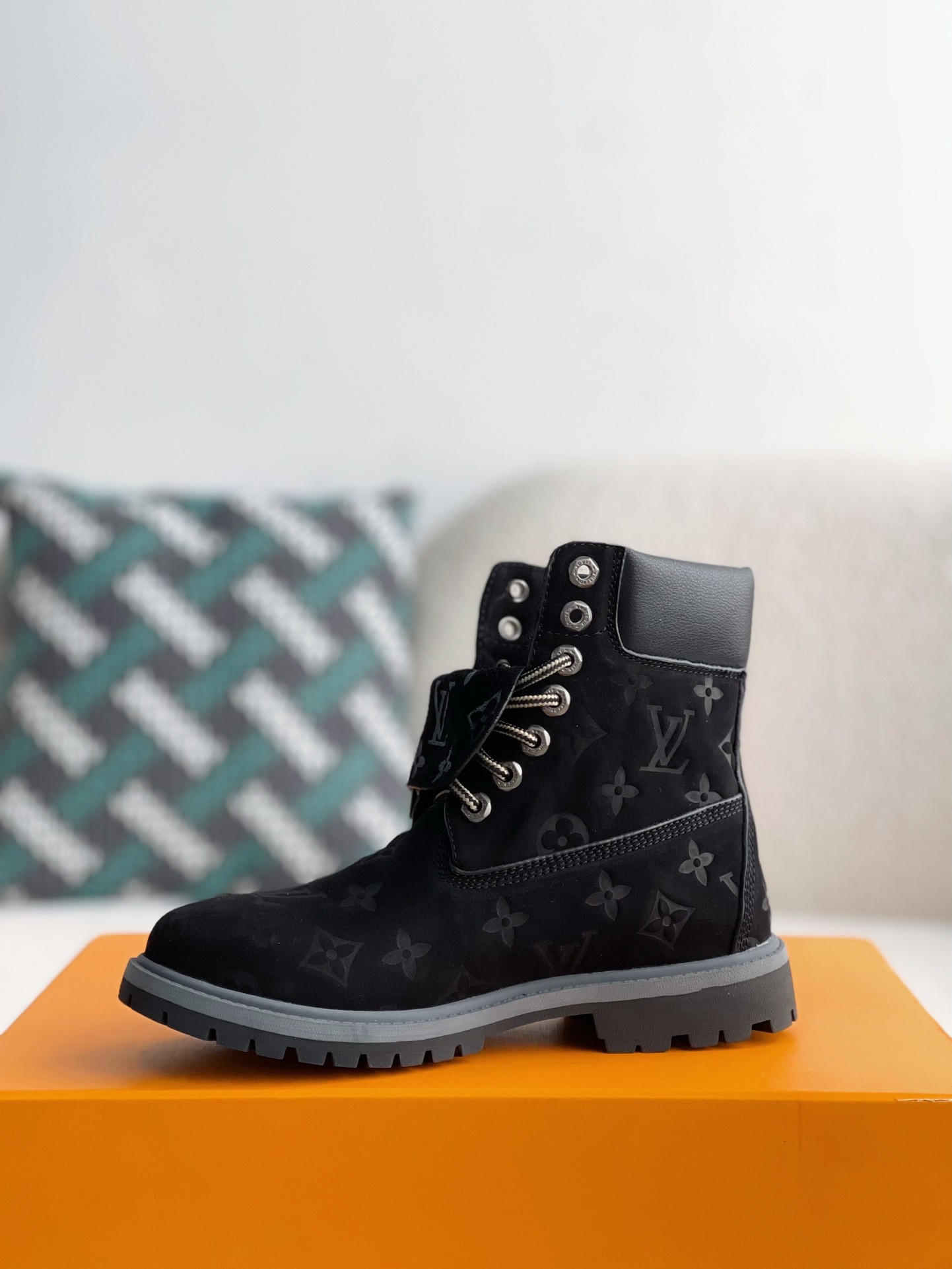 louis vuitton & timberland Black boots/Martin boots/boots