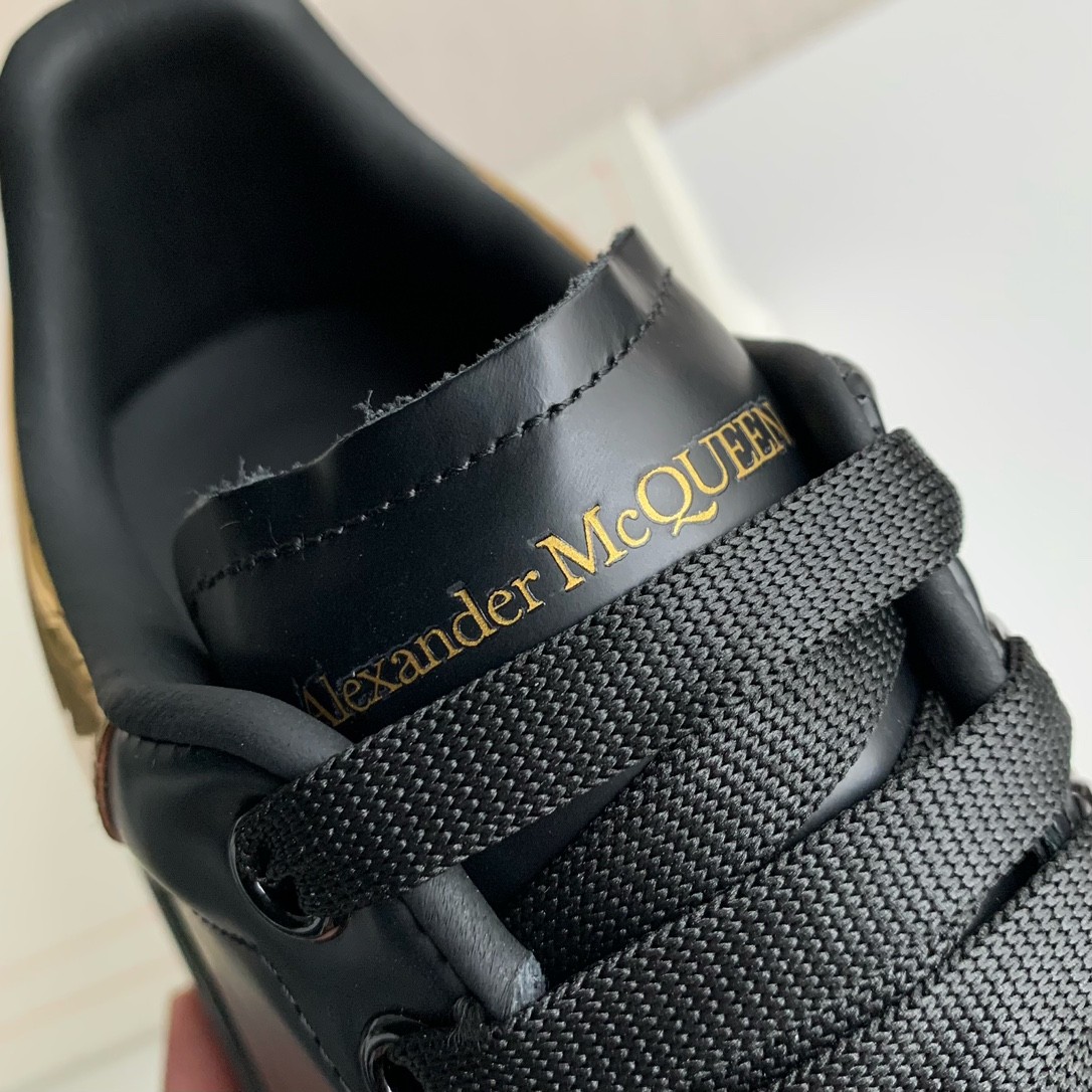 Alexander McQueen MQ golden cowhide tail Air cushion bottom Sneakers