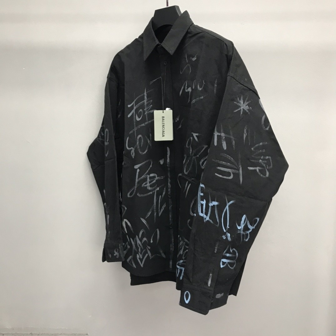 Balenciaga BLCG graffiti long-sleeved shirt