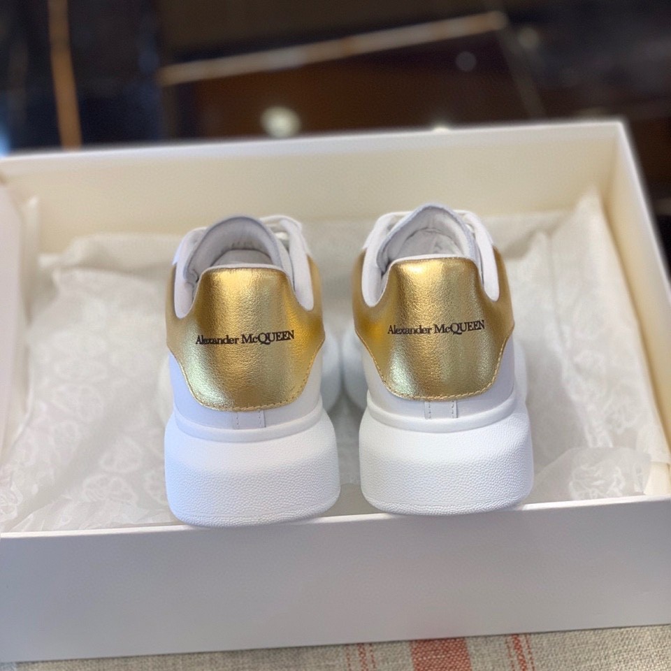 Alexander McQueen MQ Gold cowhidetail Sneakers