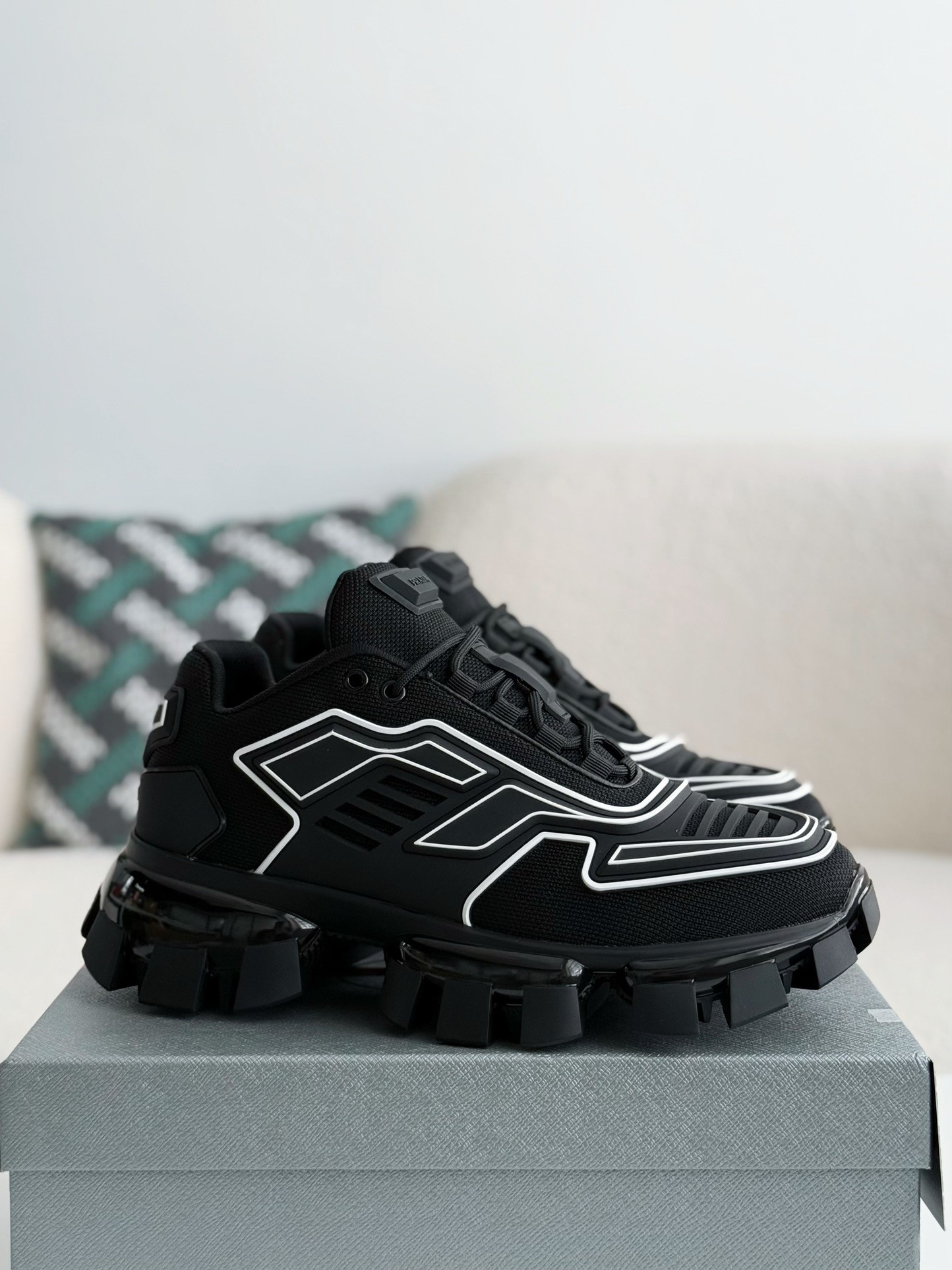 【#3878】Prada Cloudbus Thunder technology fabric sneakers