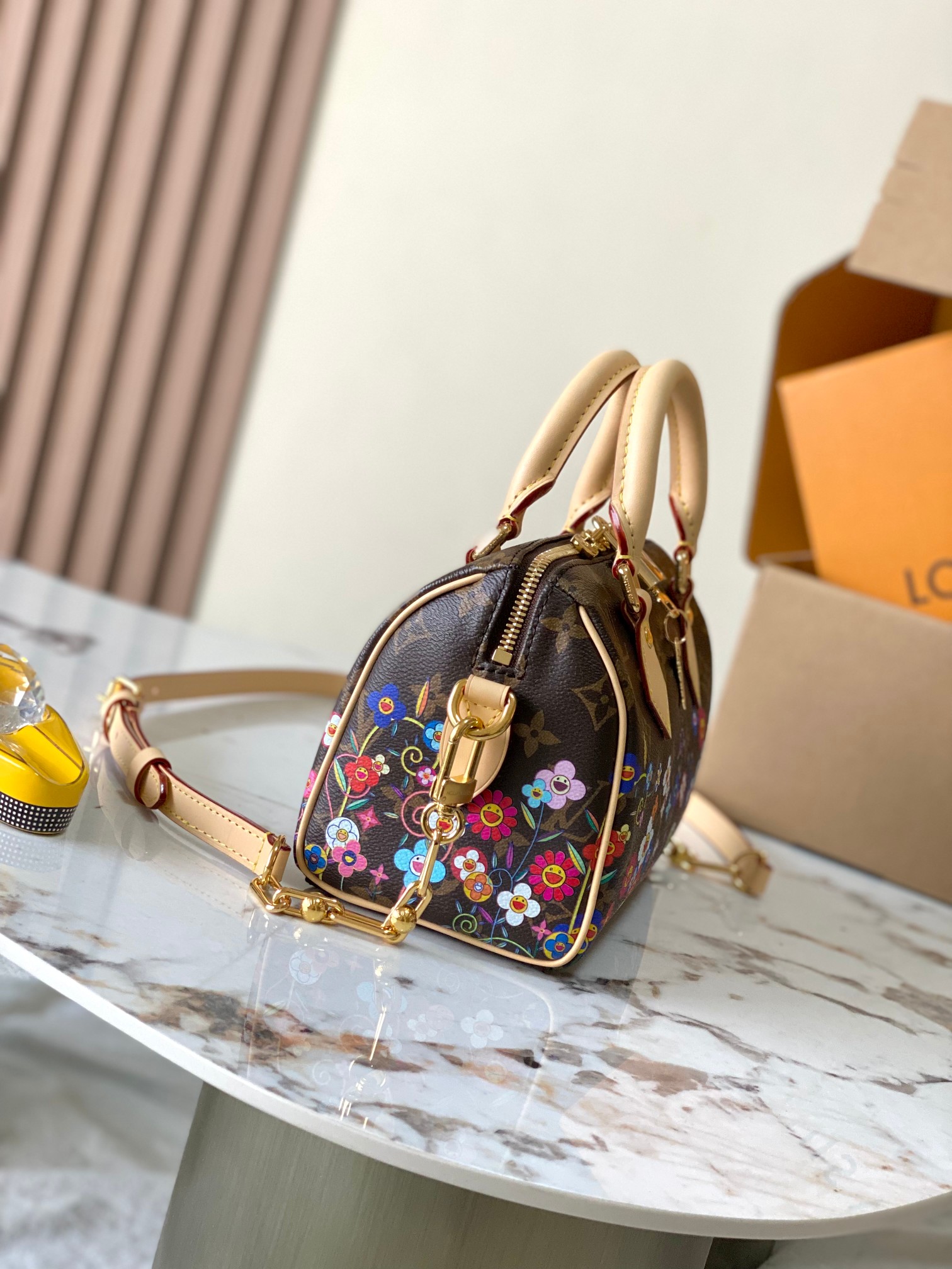 LOUIS VUITTON x Takashi Murakami Speedy Bandoulière 20 Handbag/Top Quality M14175