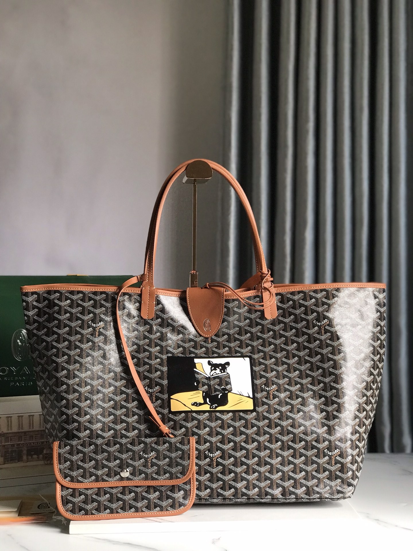 Goyard Saint Louis GM special paintedDou style shopping bag