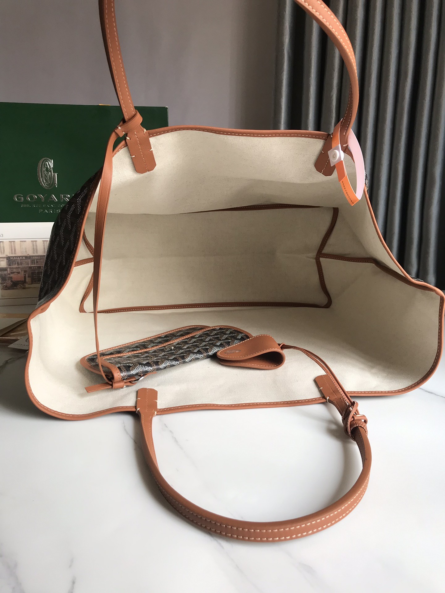 Goyard Saint Louis GM special paintedDou style shopping bag