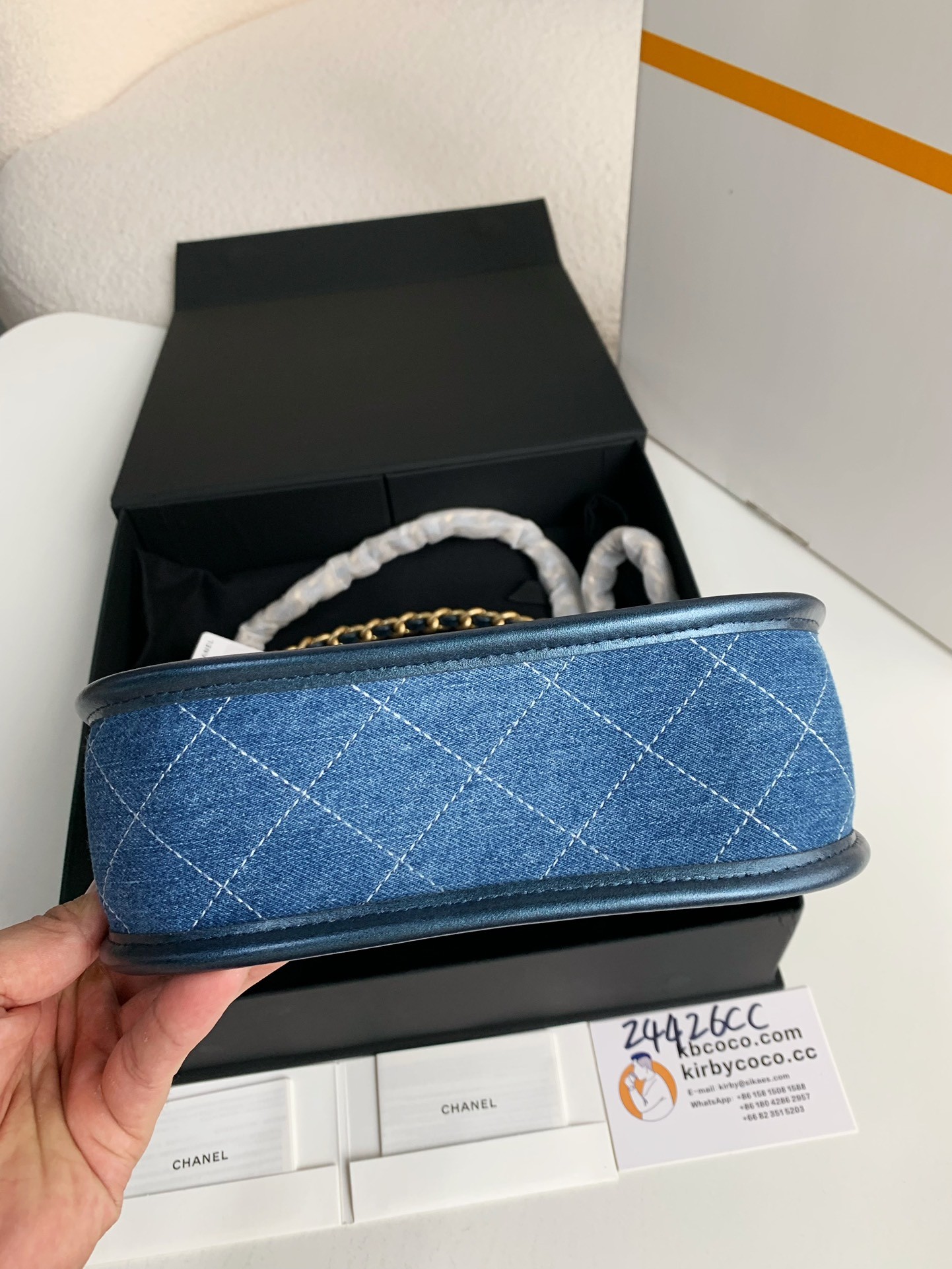 Chanel Denim Hobo pocket straggler shoulder bag