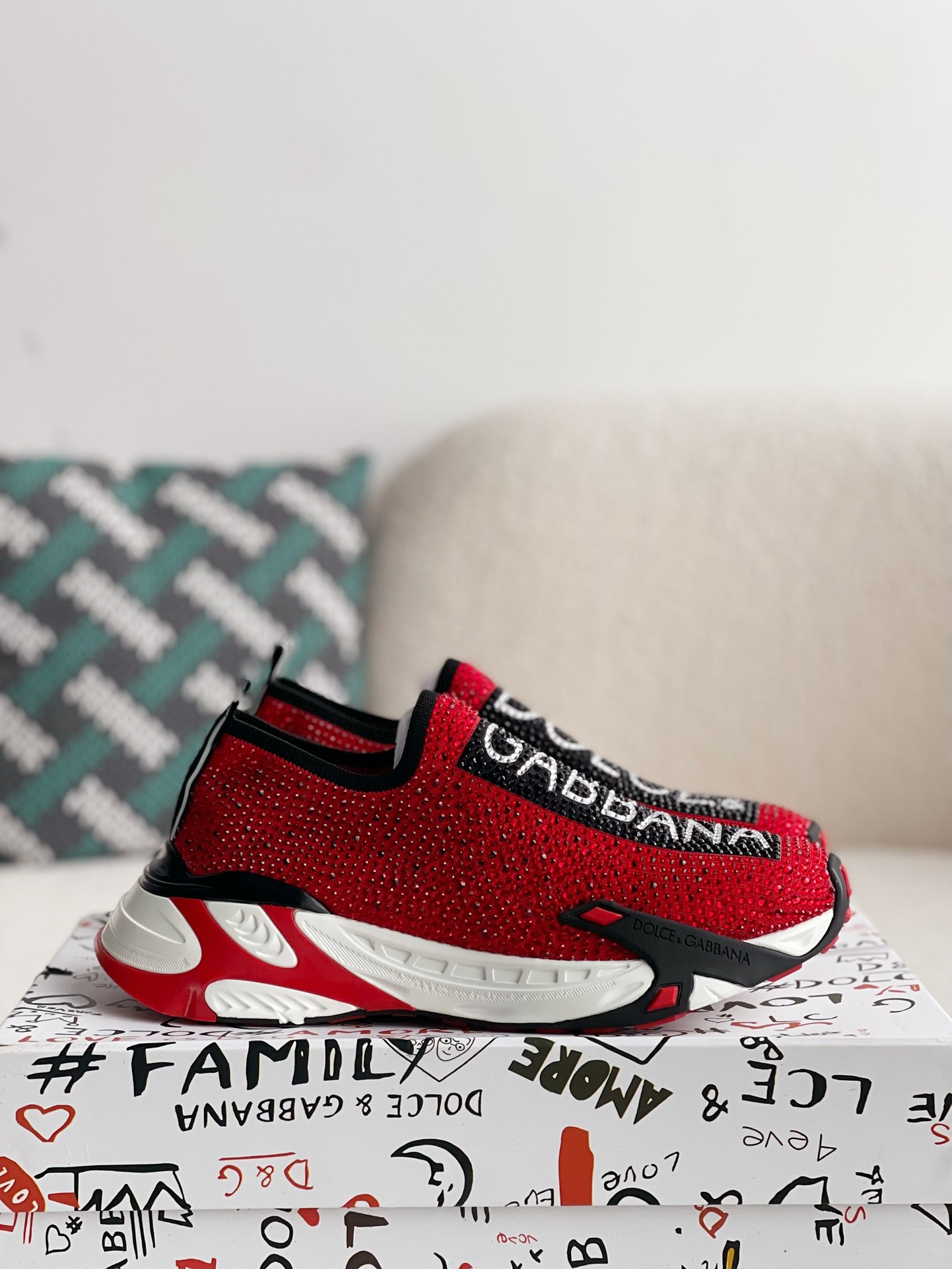 【#2673】Dolce&Gabbana Hot Drill Sneakers