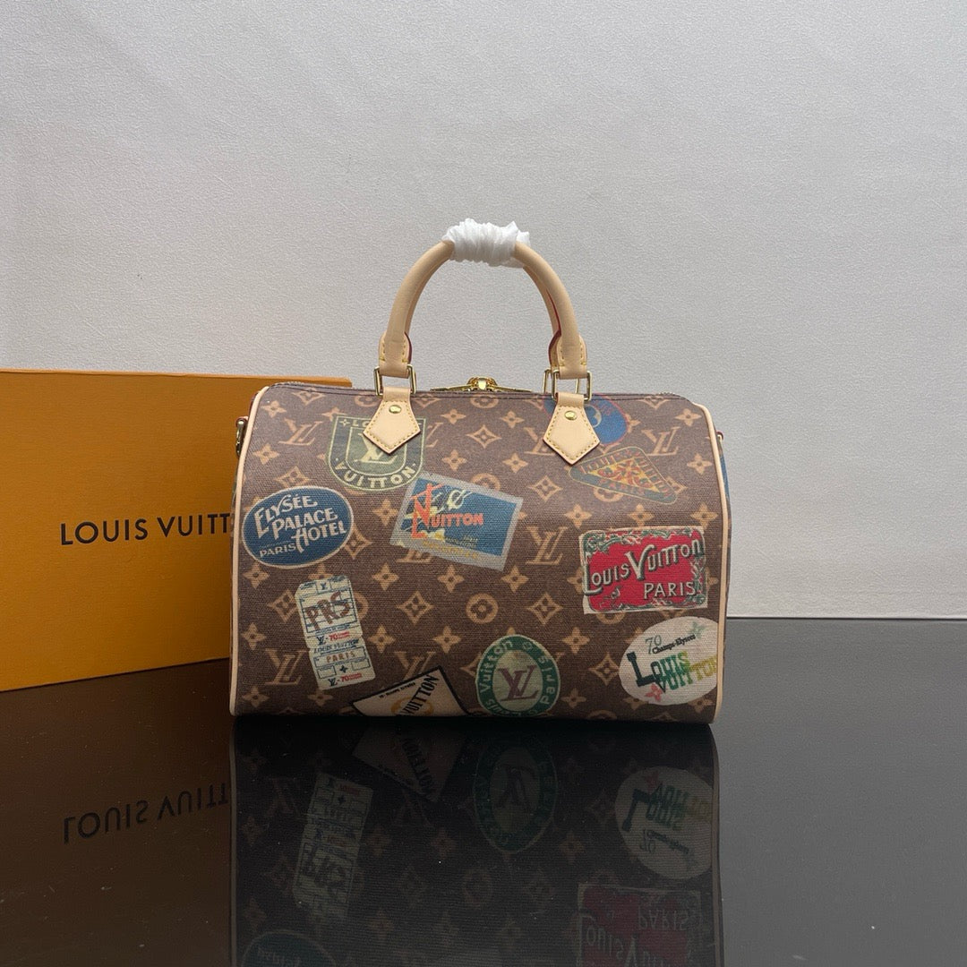 LOUIS VUITTON SpeedyBandoulière 30 Flight mode handbag/Top Quality M47087