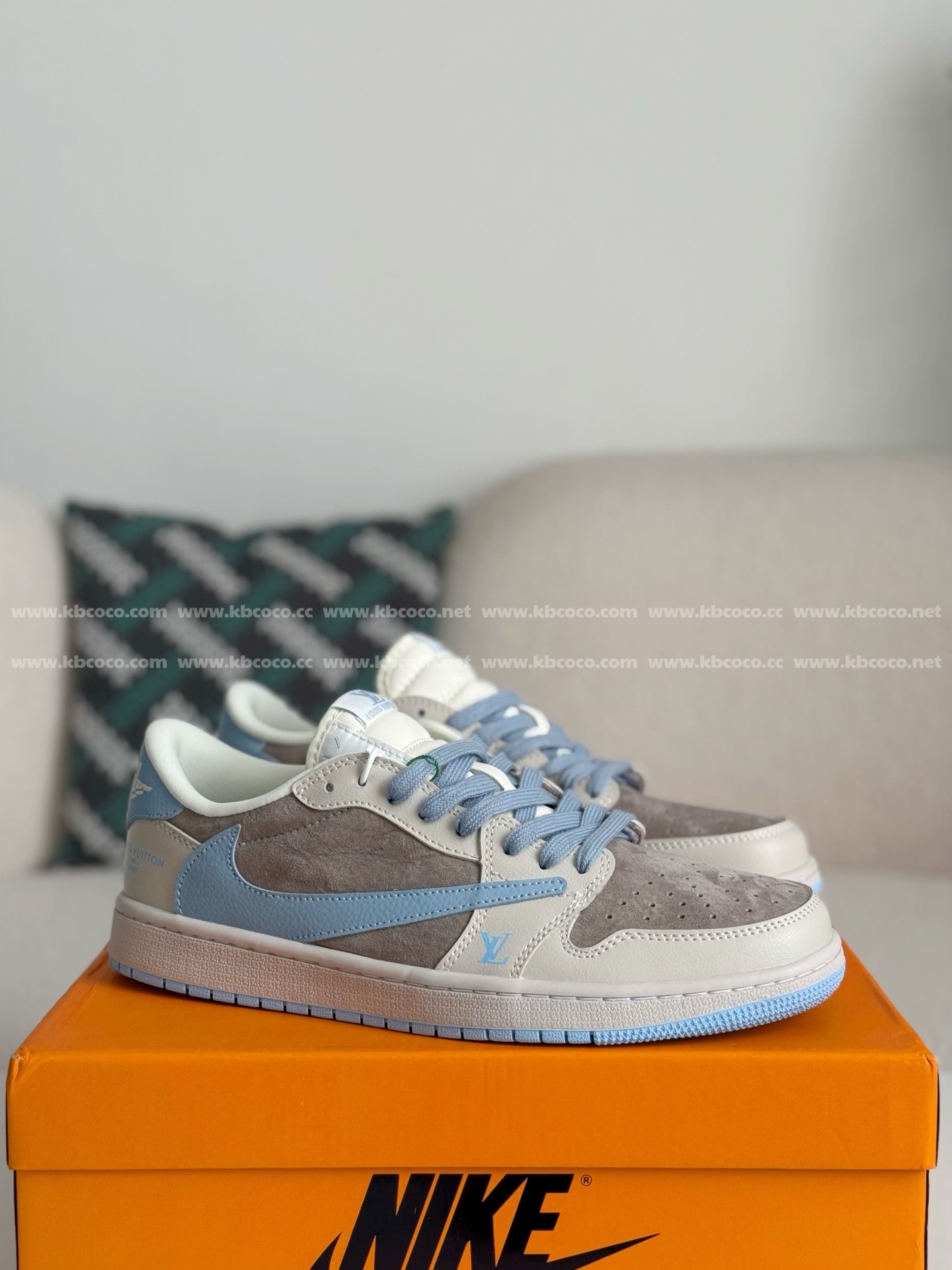 【#5256】 LOUIS VUITTON x Jordan AirJordan 1 Casual Sneakers