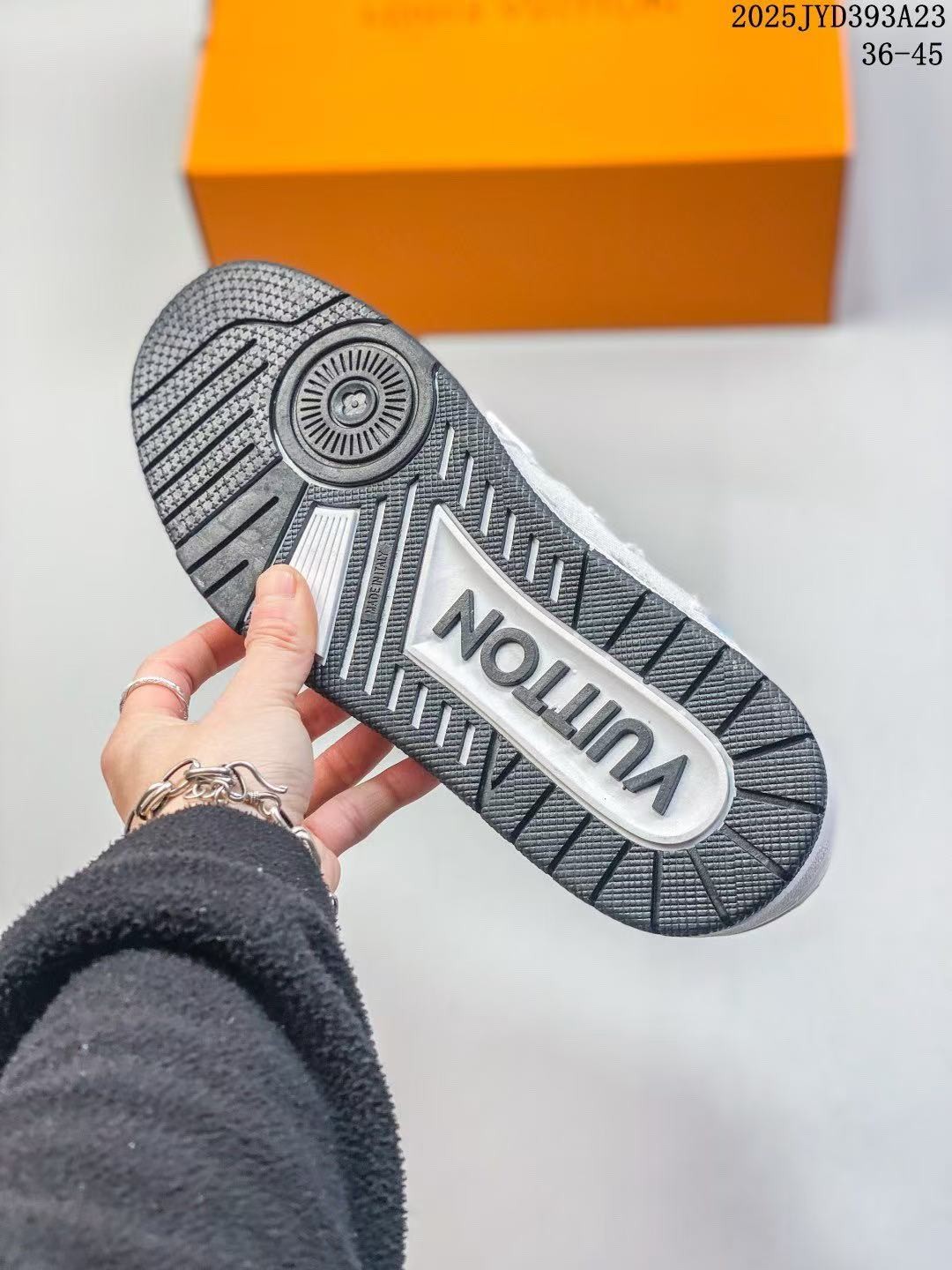 【#4451】 Louis Vuitton traniner canvasprinted colorful denim embroidered shoes