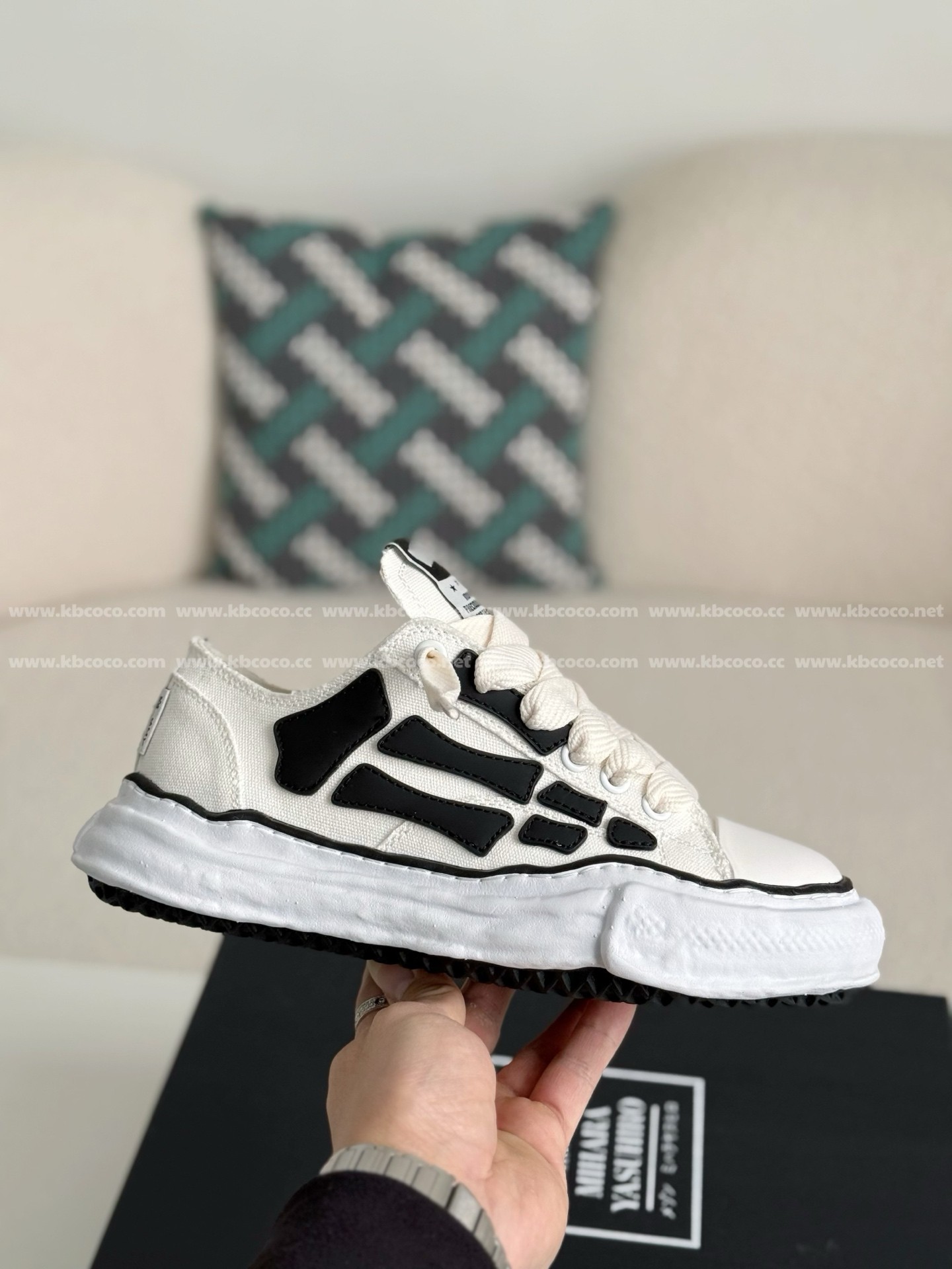 【#4533】Maison Mihara Yasuhiro x AMlRl Skel- Top Low canvas shoes