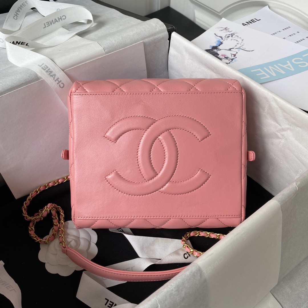 Chanel 23A Premium Handmade Sheepskin Portable Lunch Box Bag AS4201,TOp Quality