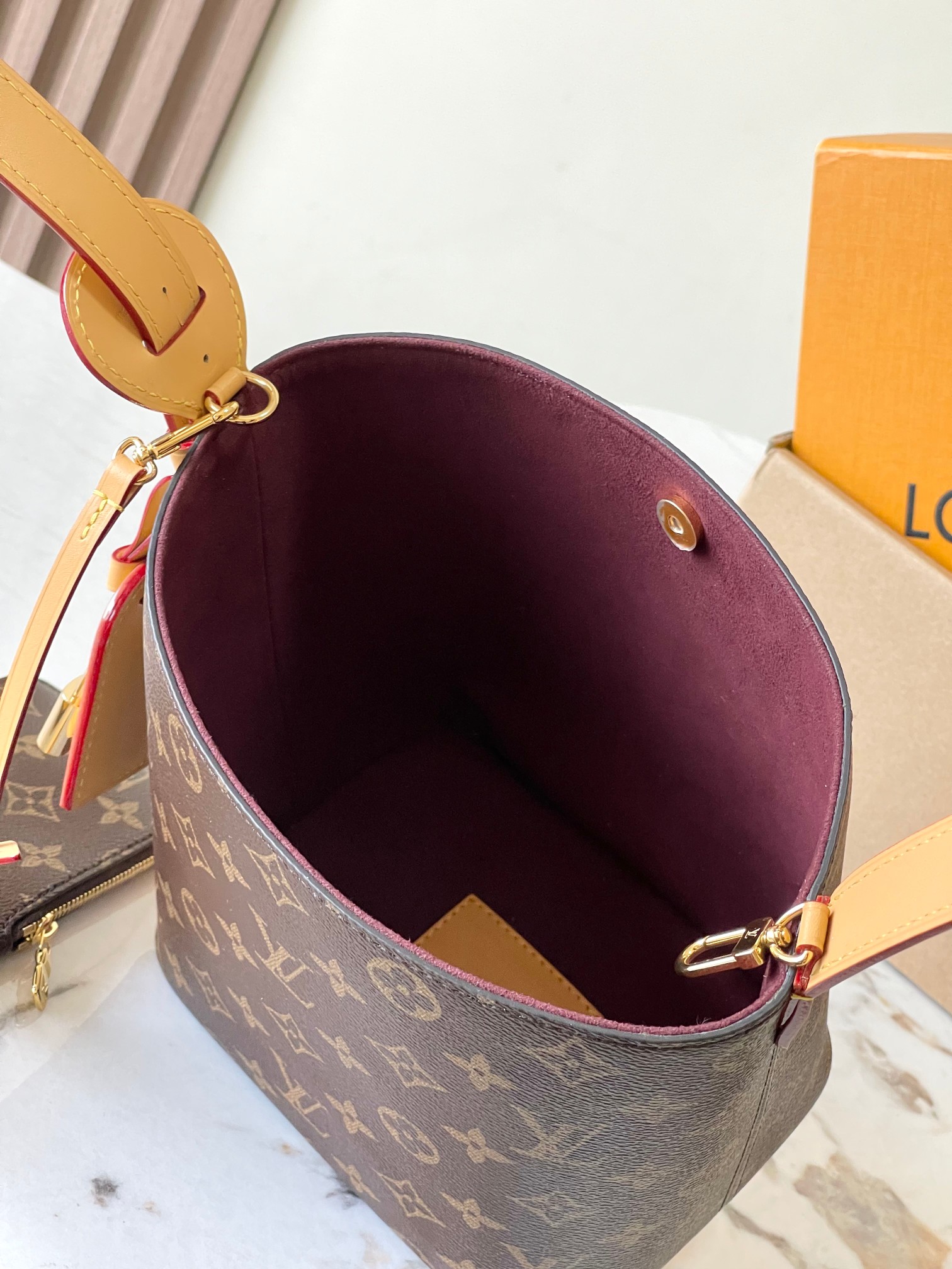 LOUIS VUITTON ALLIN BB Bucket bag/top quality M12925