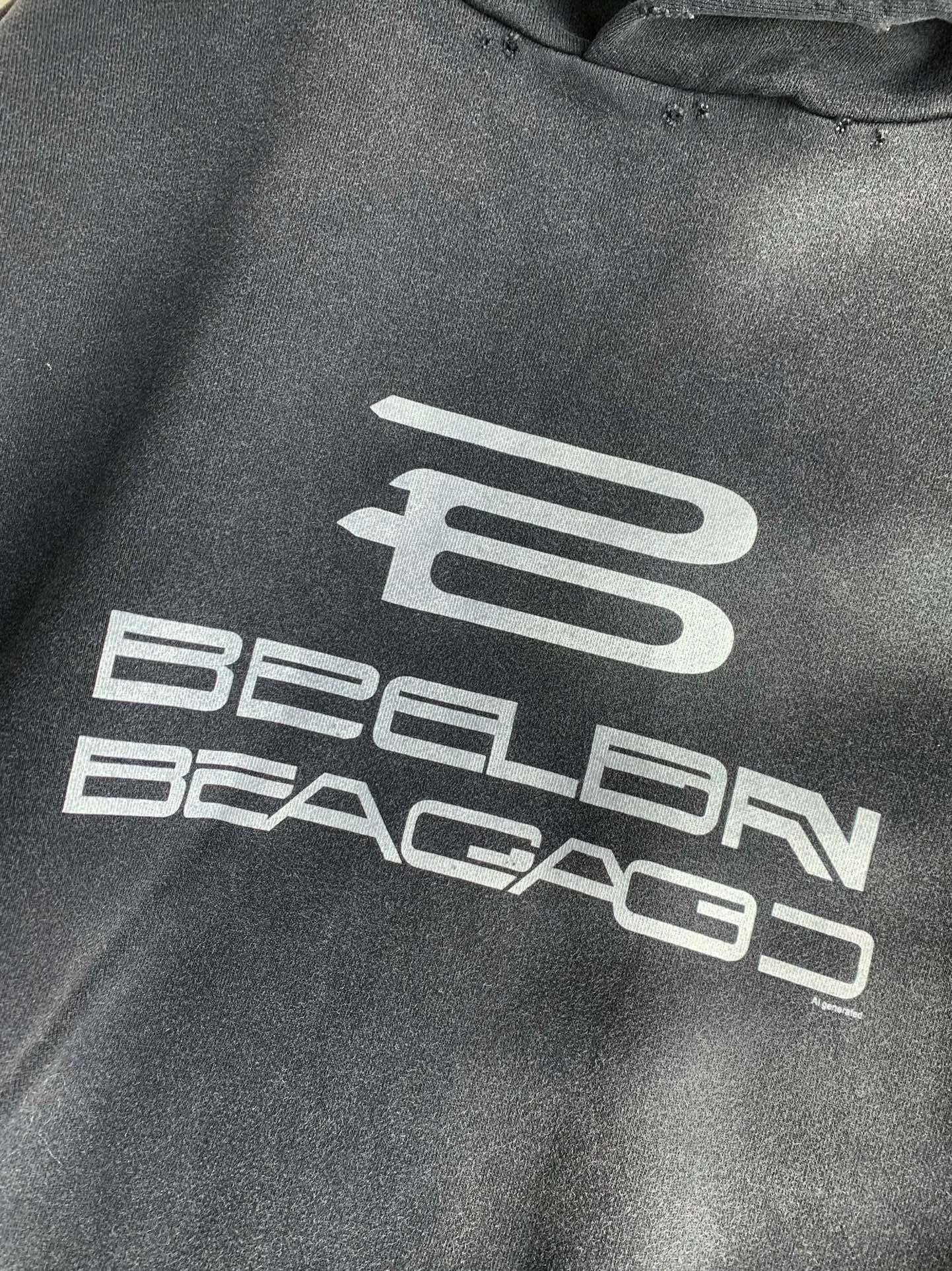Balenciaga logo print sports hooded sweatshirt