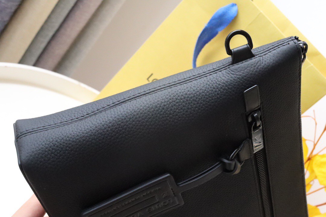 LOUIS VUITTON logo calfskin protectivecase clutch M69837 Top quality