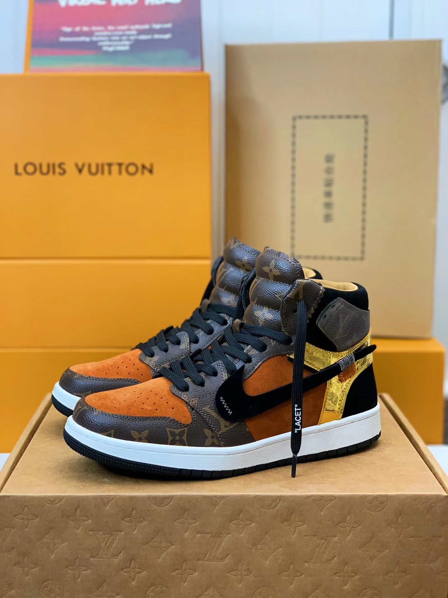 LOUIS VUITTON x NIKE AIR FORCE 1 Sneaker High-tops