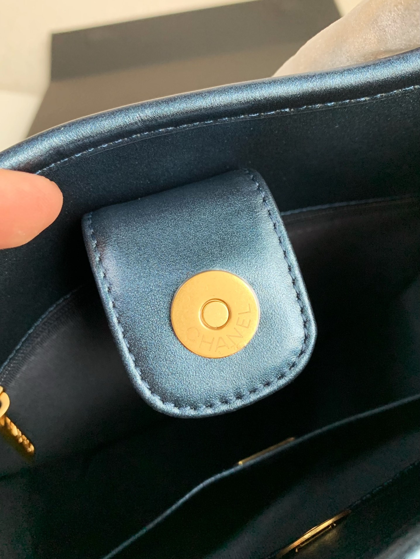 Chanel Denim Hobo pocket straggler shoulder bag