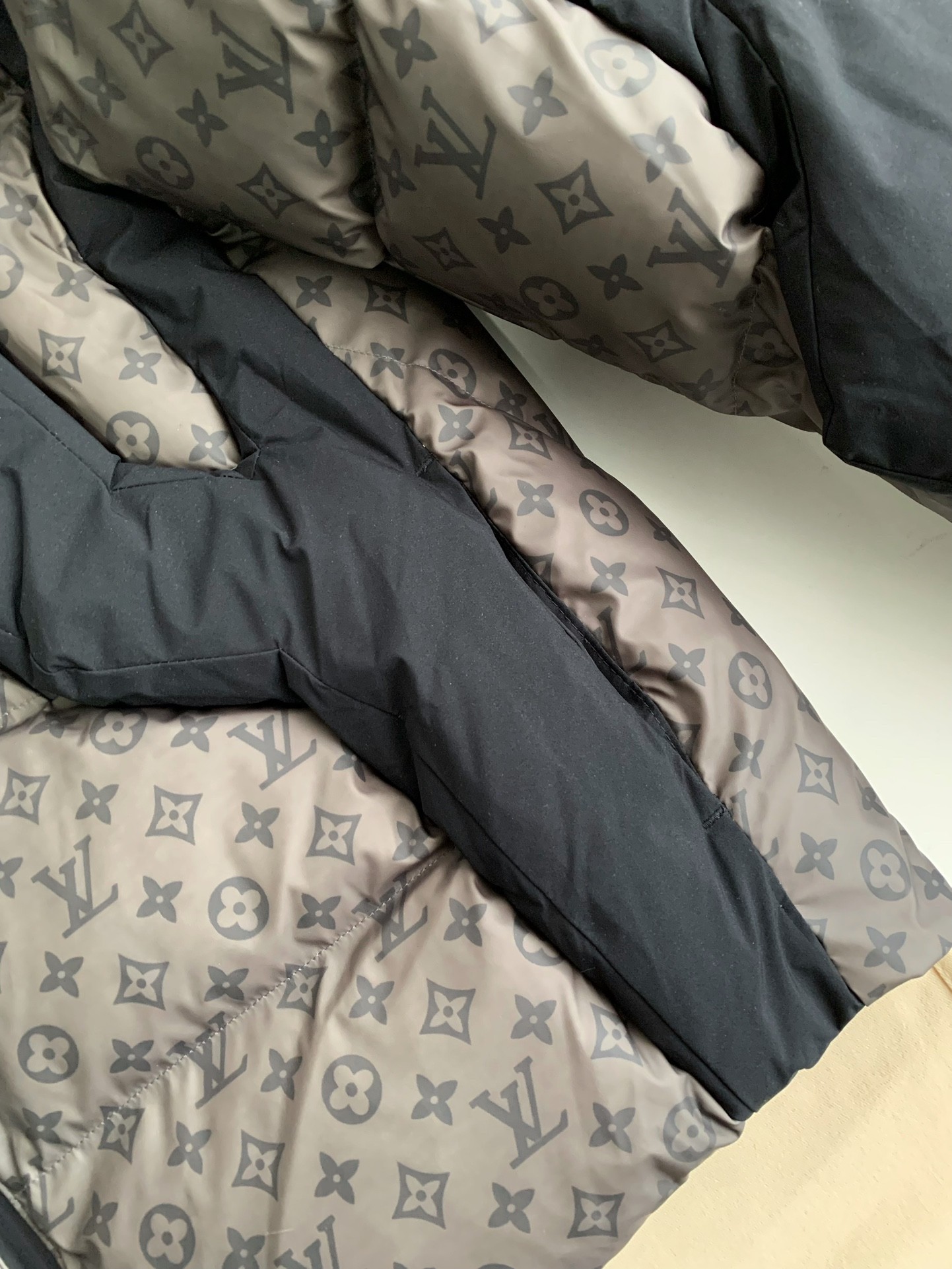 Louis Vuitton 24s warm color changingfabric men's down jacket