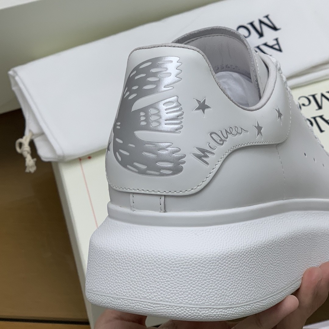 Alexander McQueen MQ Silver Flying Swallow tail Sneakers