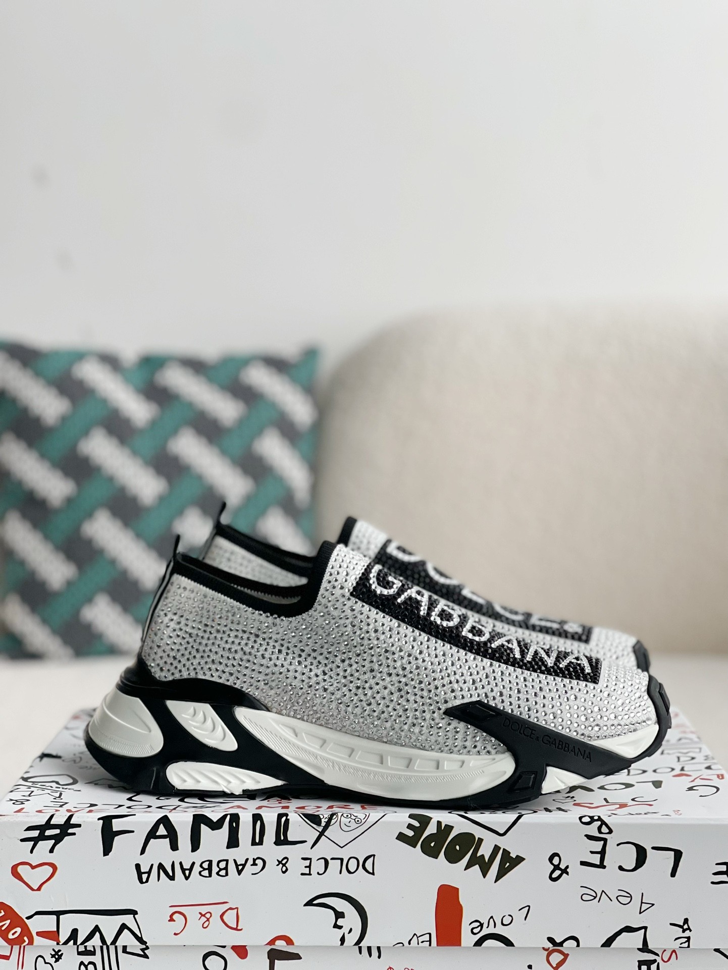 【#2670】Dolce&Gabbana Hot Drill Sneakers