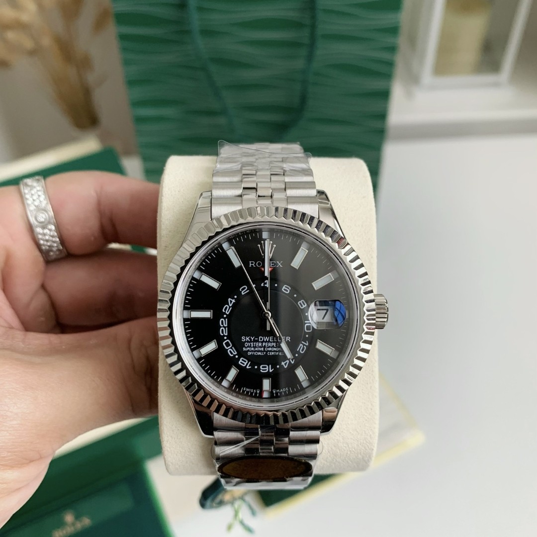 【#3698】Rolex Navigator Series men'swatch Dual time zone/100 meters waterproof, 42mm