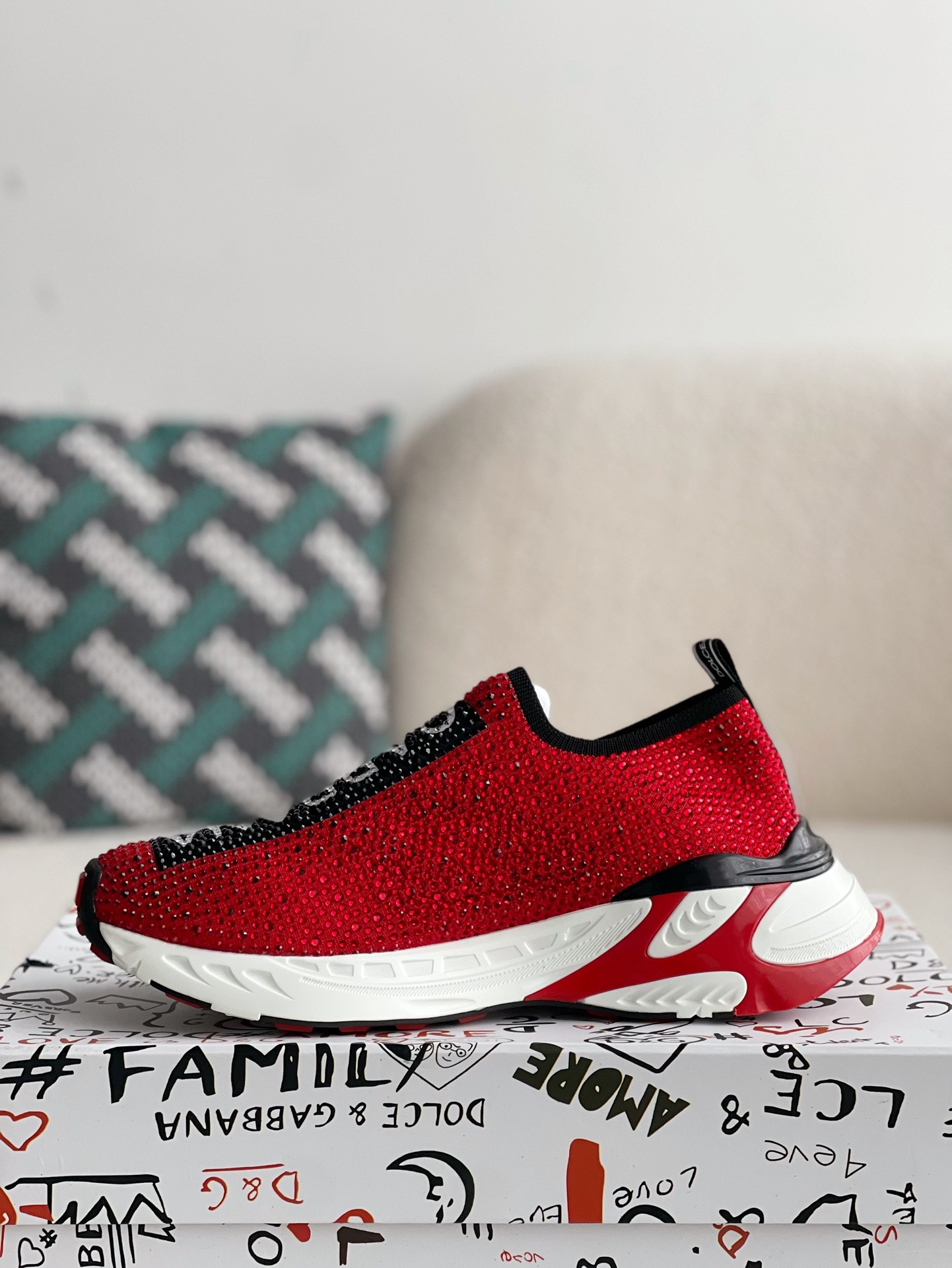 【#2673】Dolce&Gabbana Hot Drill Sneakers