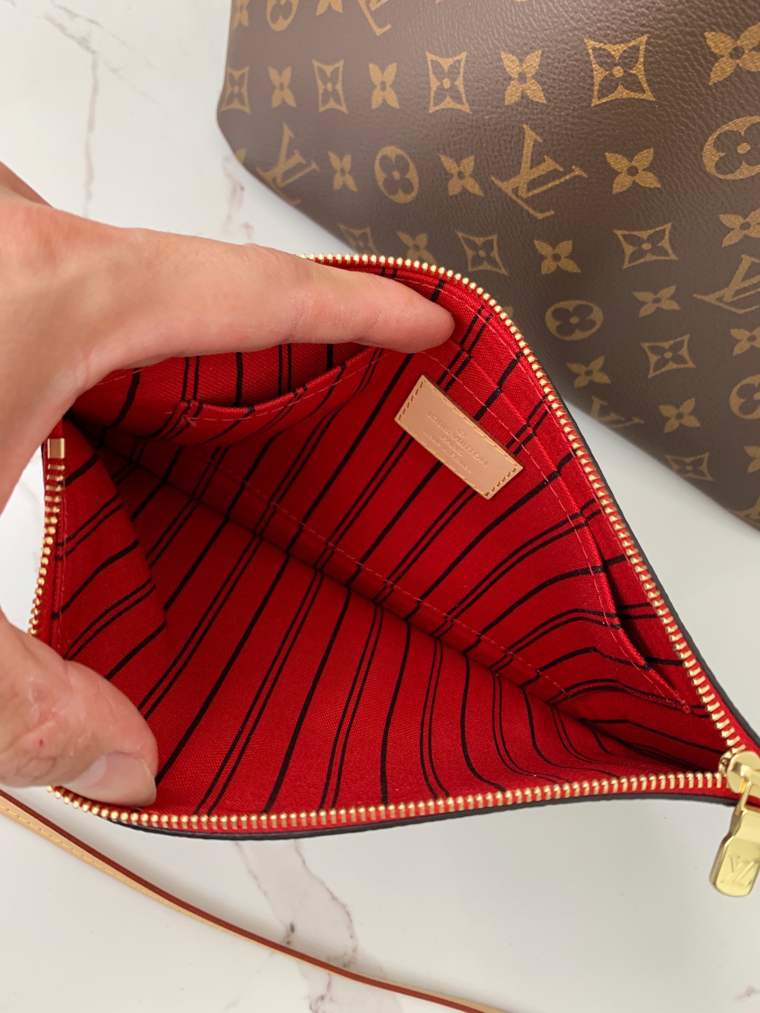 Louis Vuitton NEVERFULL Apricot Medium Shopping Bag M41177, Top Quality