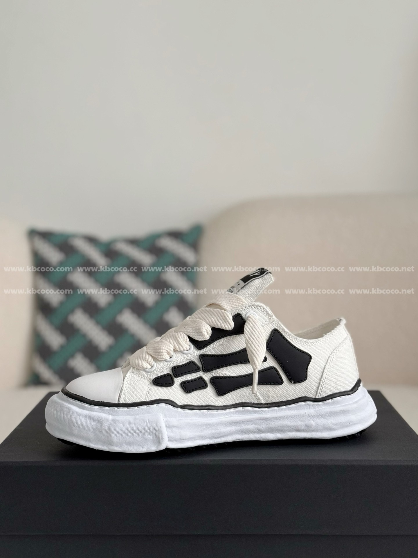 【#4533】Maison Mihara Yasuhiro x AMlRl Skel- Top Low canvas shoes