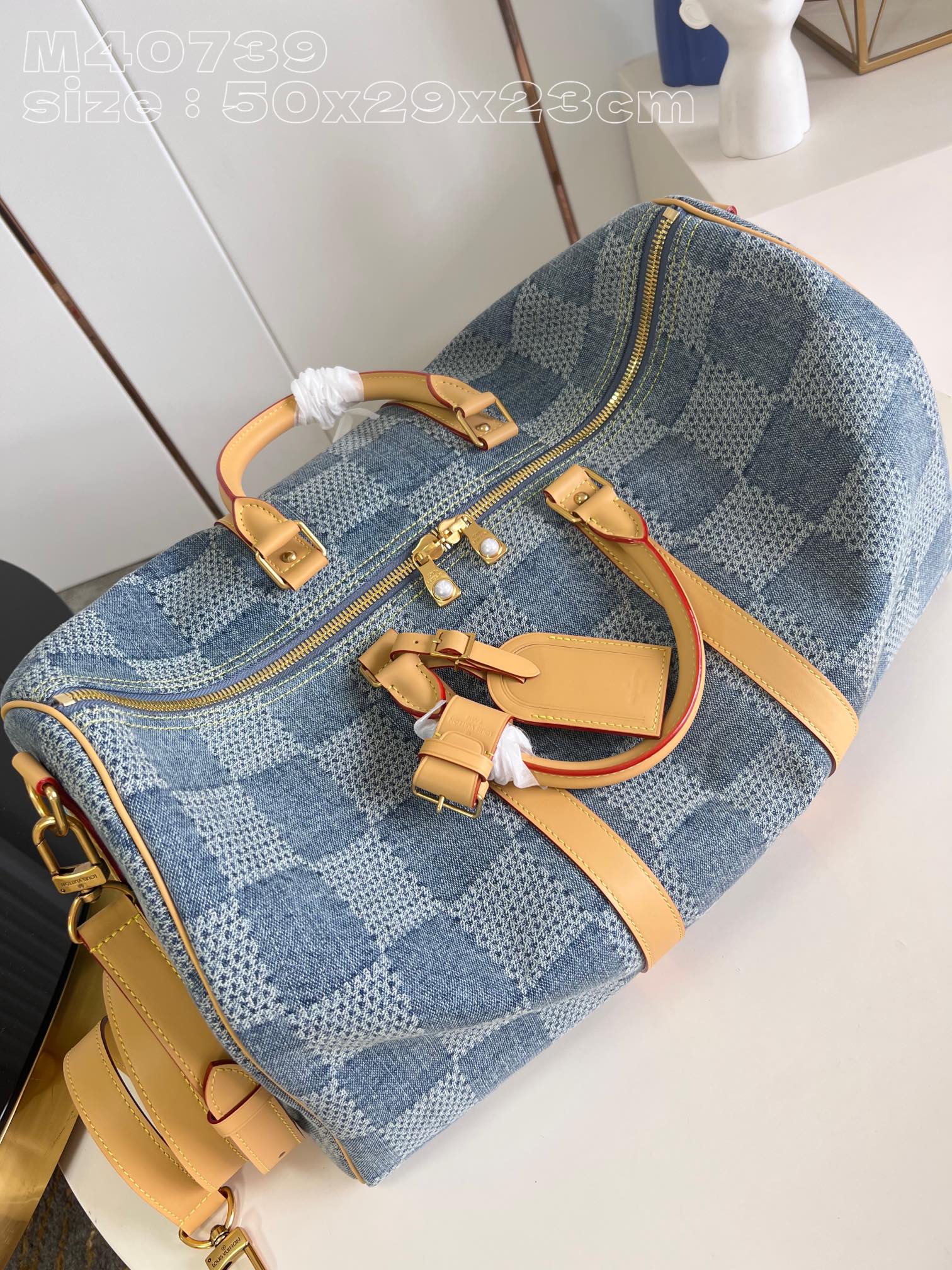Louis Vuitton Keepall Bandoulière 50 handbag M40739，Top quality