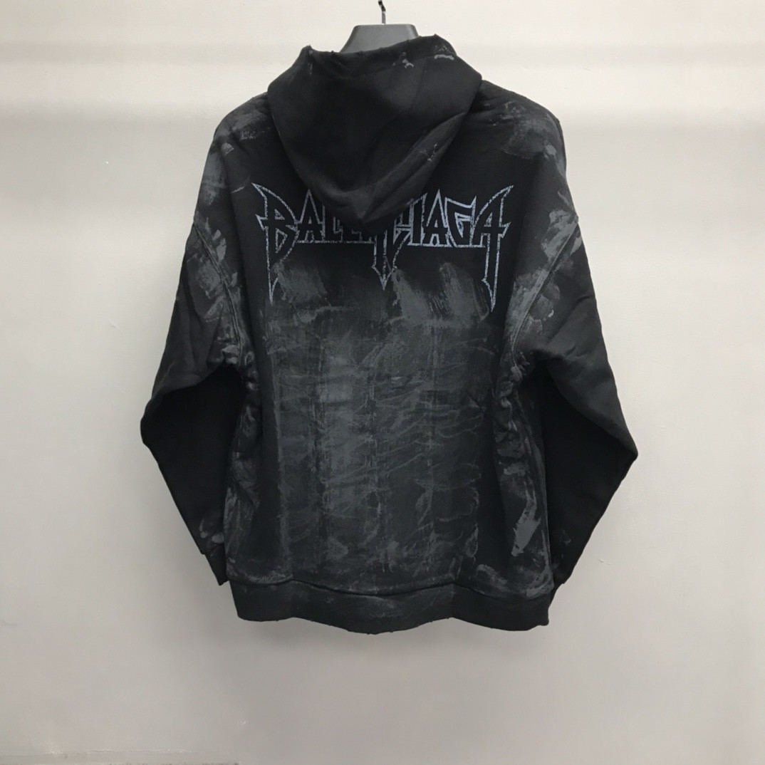 Balenciaga Paris tower mud dyed hoodi