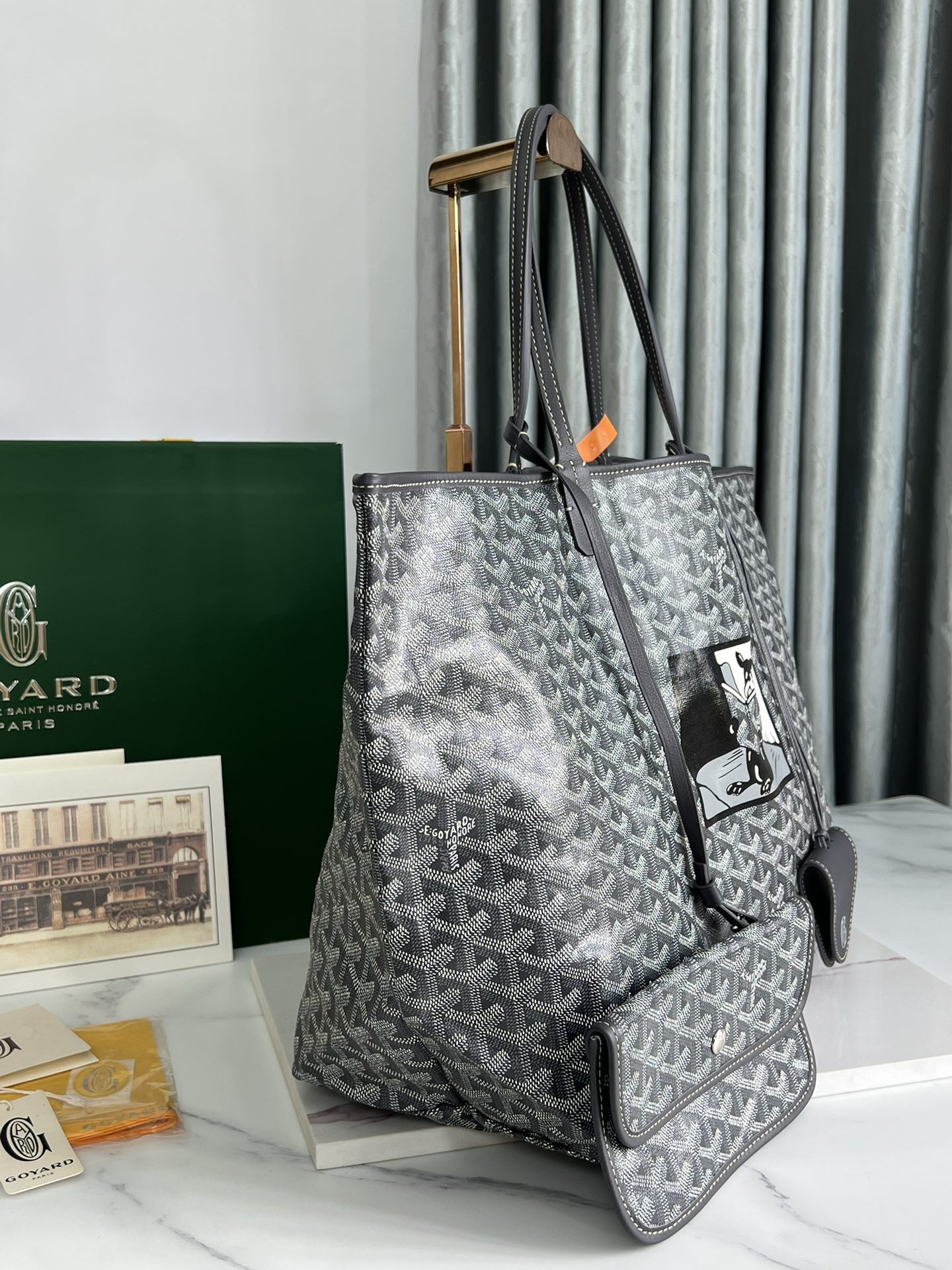 Goyard Saint Louis GM special paintedDou style shopping bag