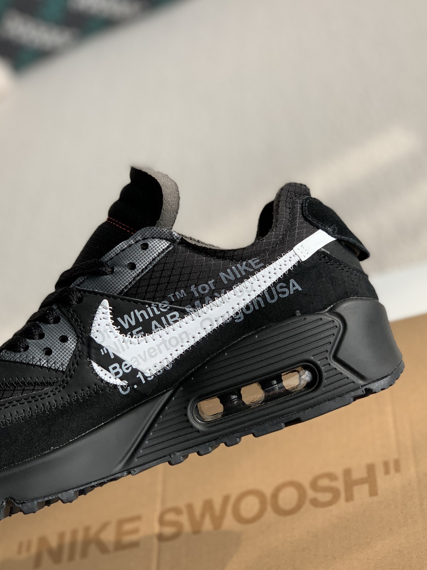 【#1787】 Off-White x Nike Air Max 90Black THE TEN Sneakers