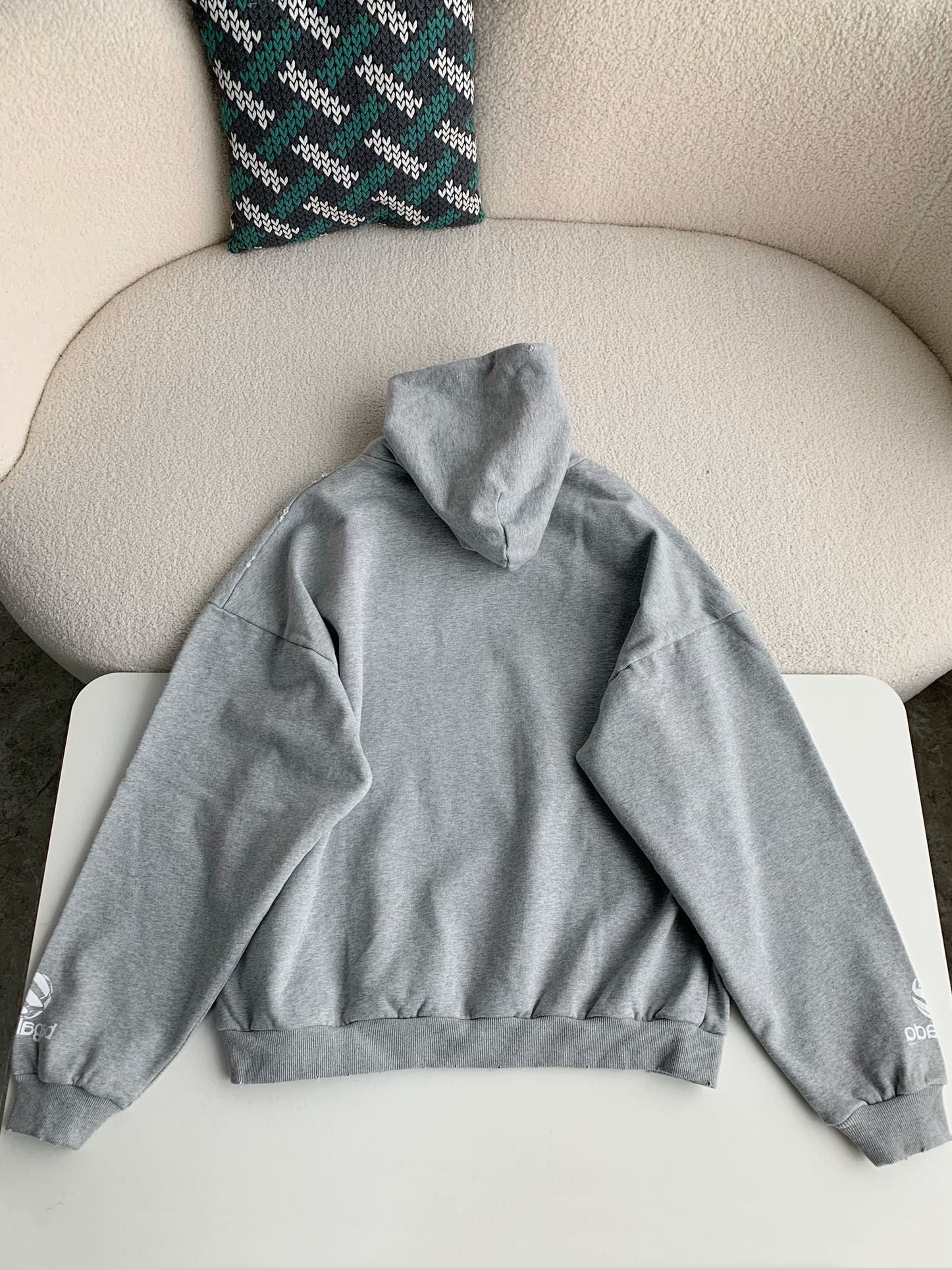Balenciaga logo print sports hooded sweatshirt